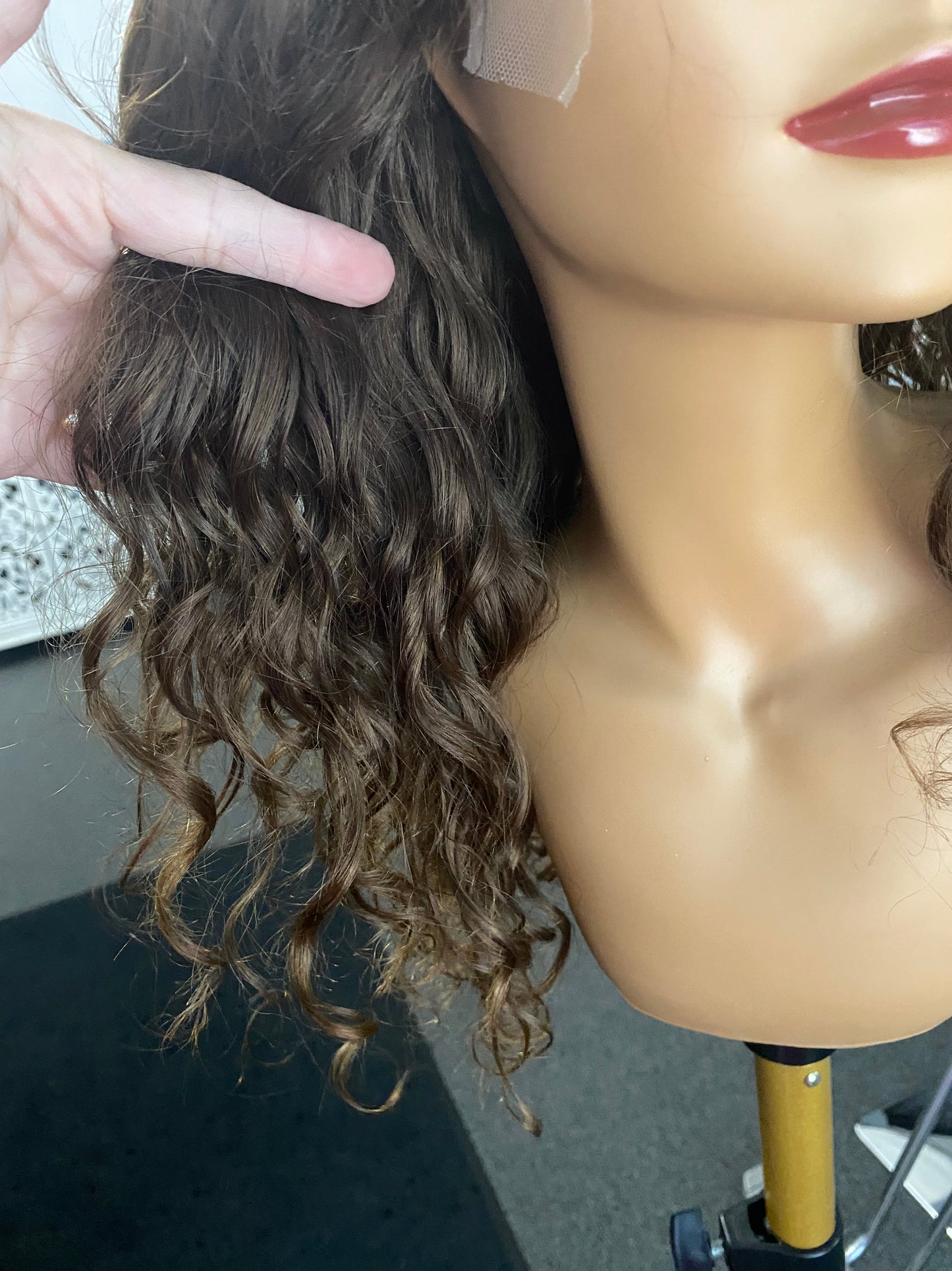 Full Wig- Naturally Curly Medium Brown 13-20”