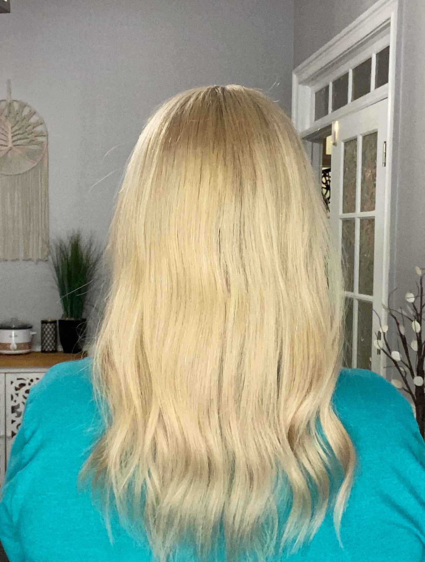 Mono Topper- Light cool blond 5x6, 17-19”