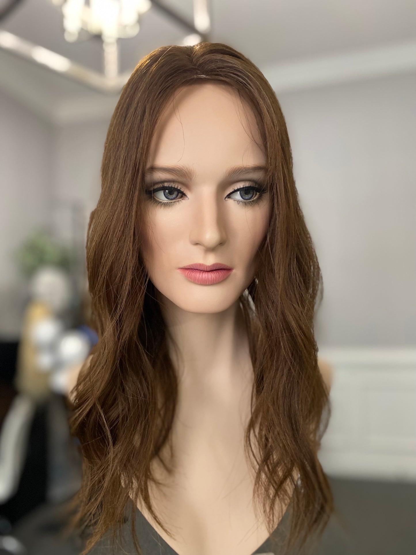 Mono Topper- Warm medium brown 5x6, 17-19”