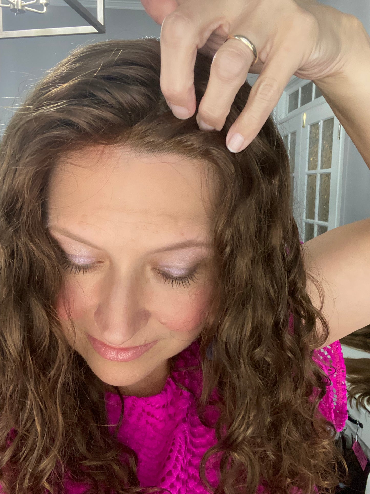 Full Wig- Naturally Curly Medium Brown 13-20”