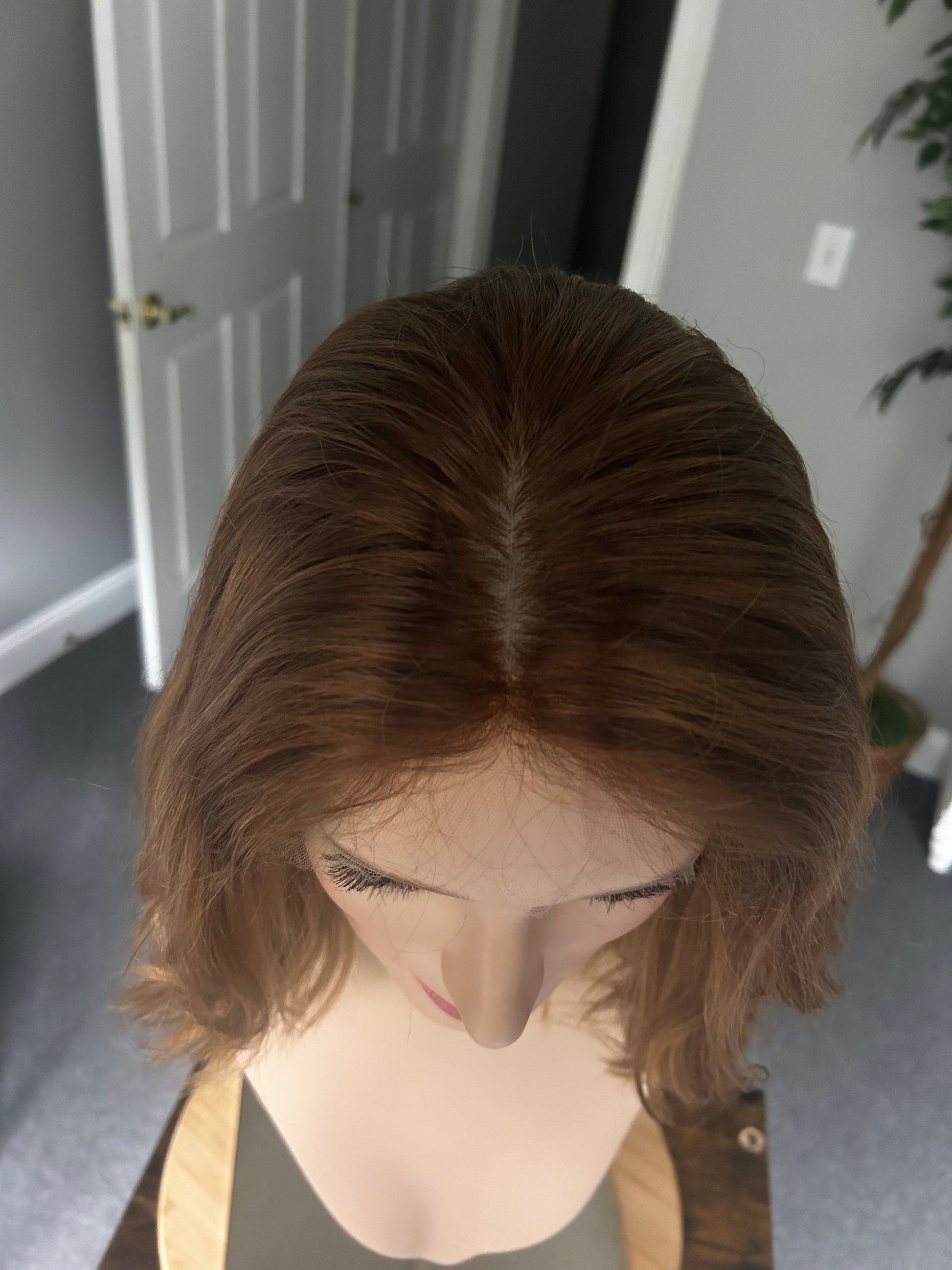 Light Ginger approx. Level 6 with subtle dimension Human Hair Wig