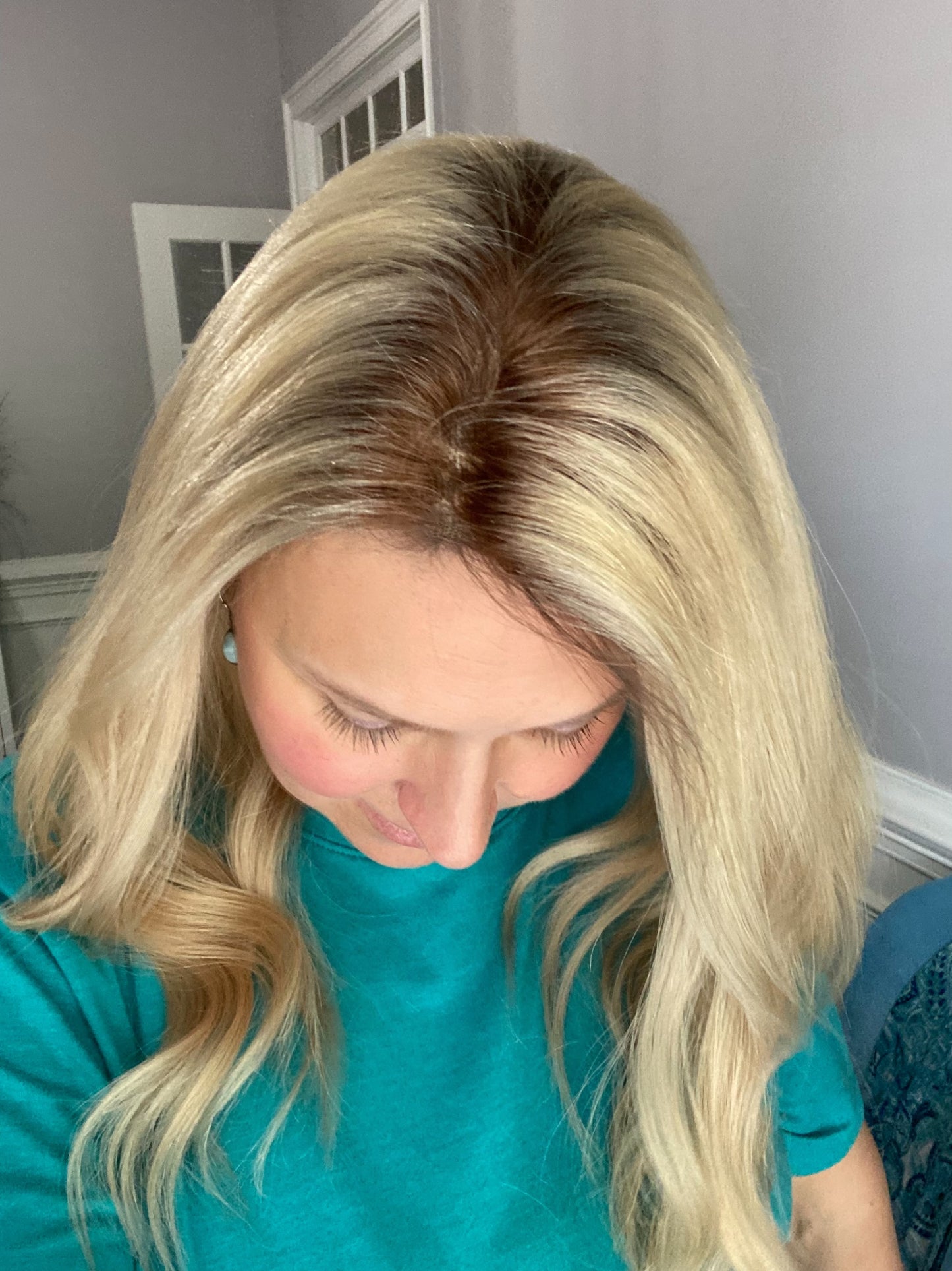 Mono Topper- Light cool blond 5x6, 17-19”