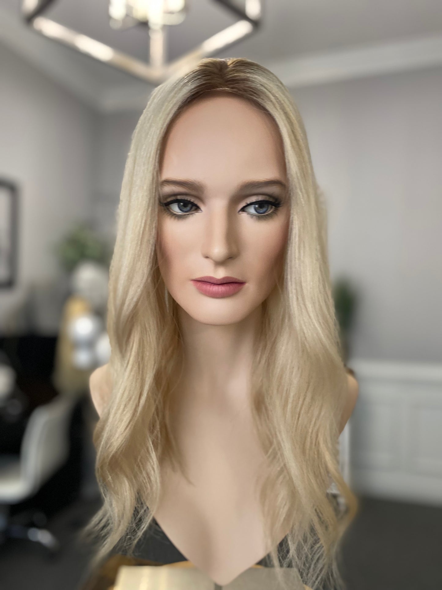 Mono Topper- Light cool blond 5x6, 17-19”