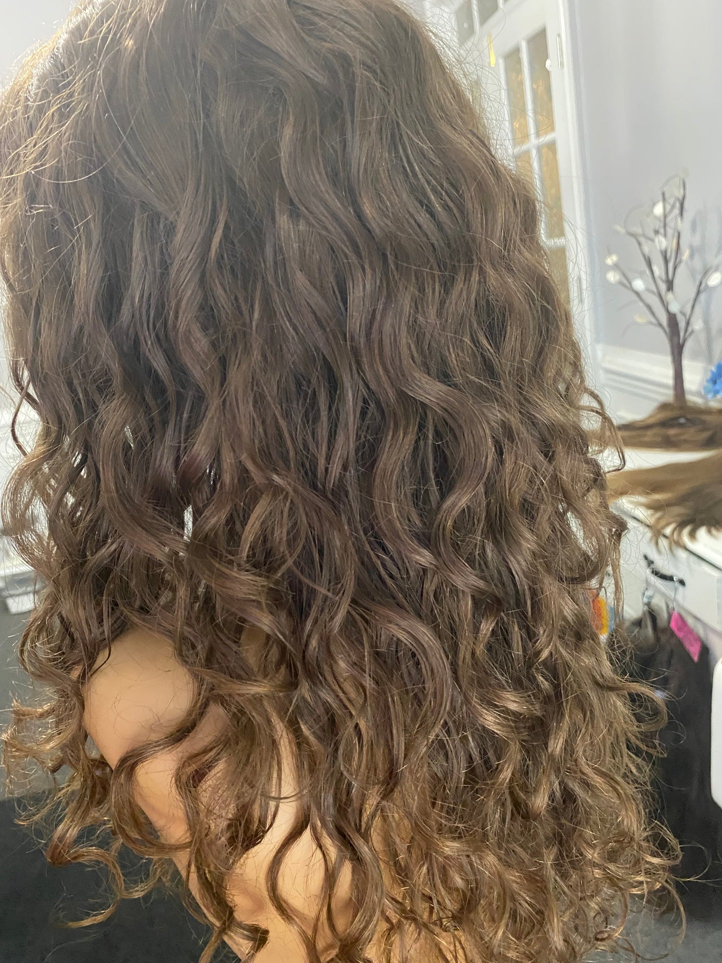 Full Wig- Naturally Curly Medium Brown 13-20”