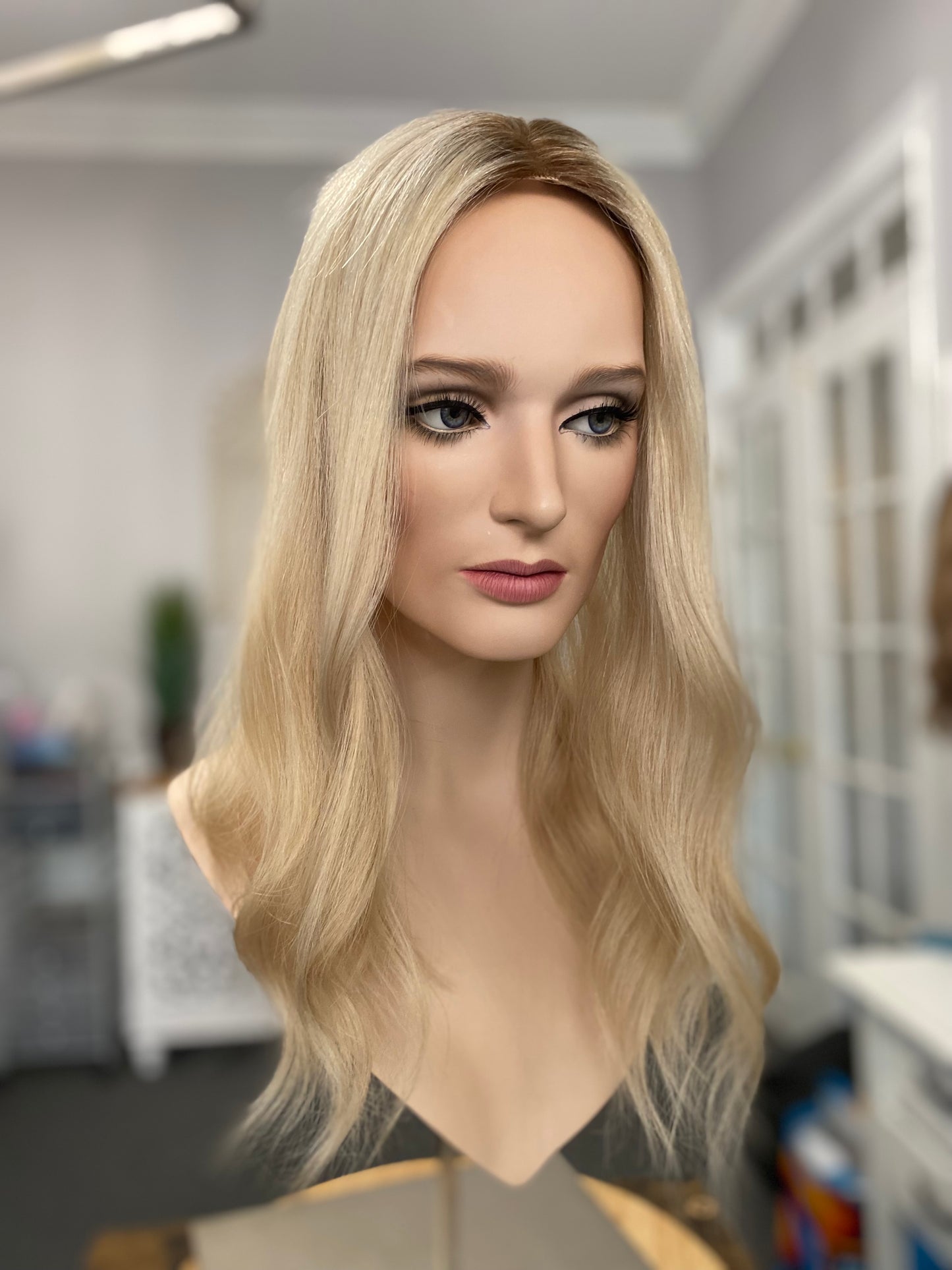Mono Topper- Light cool blond 5x6, 17-19”