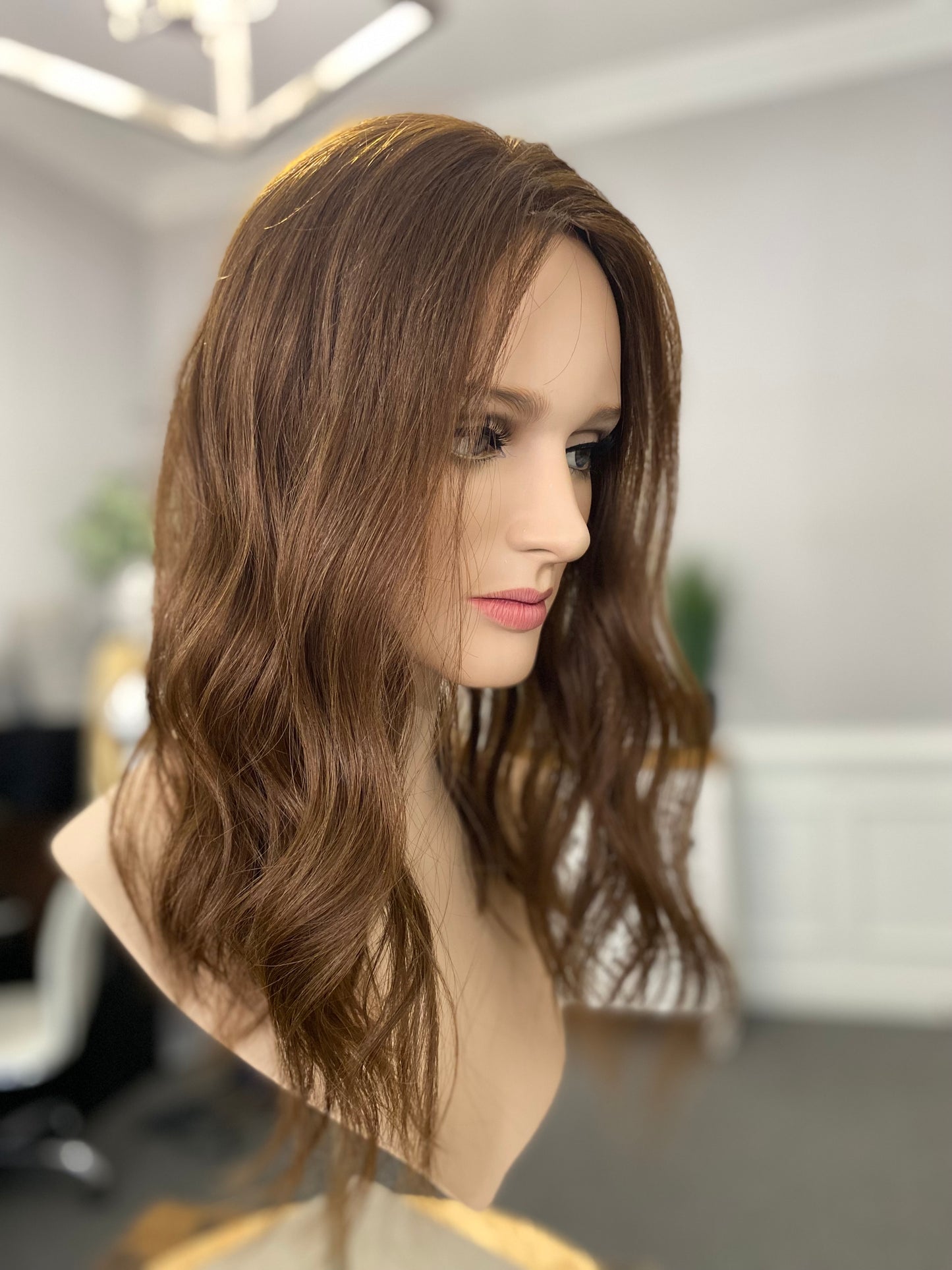 Mono Topper- Warm medium brown 5x6, 17-19”