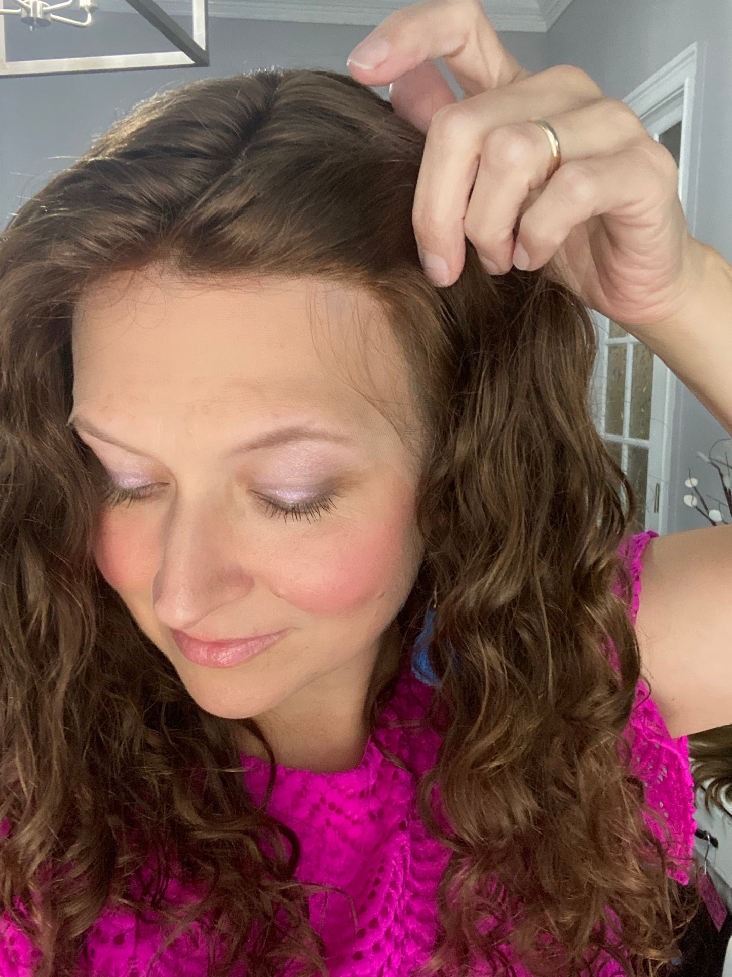 Full Wig- Naturally Curly Medium Brown 13-20”