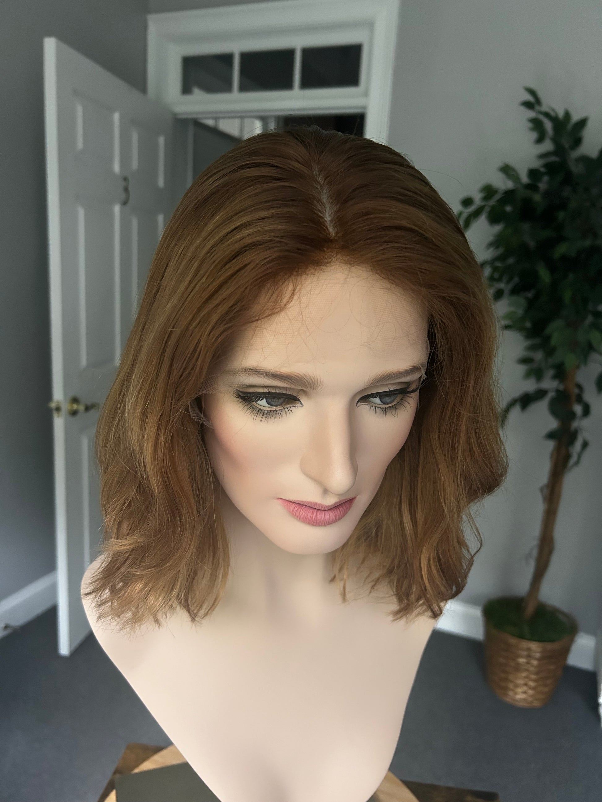 Light Ginger approx. Level 6 with subtle dimension Human Hair Wig
