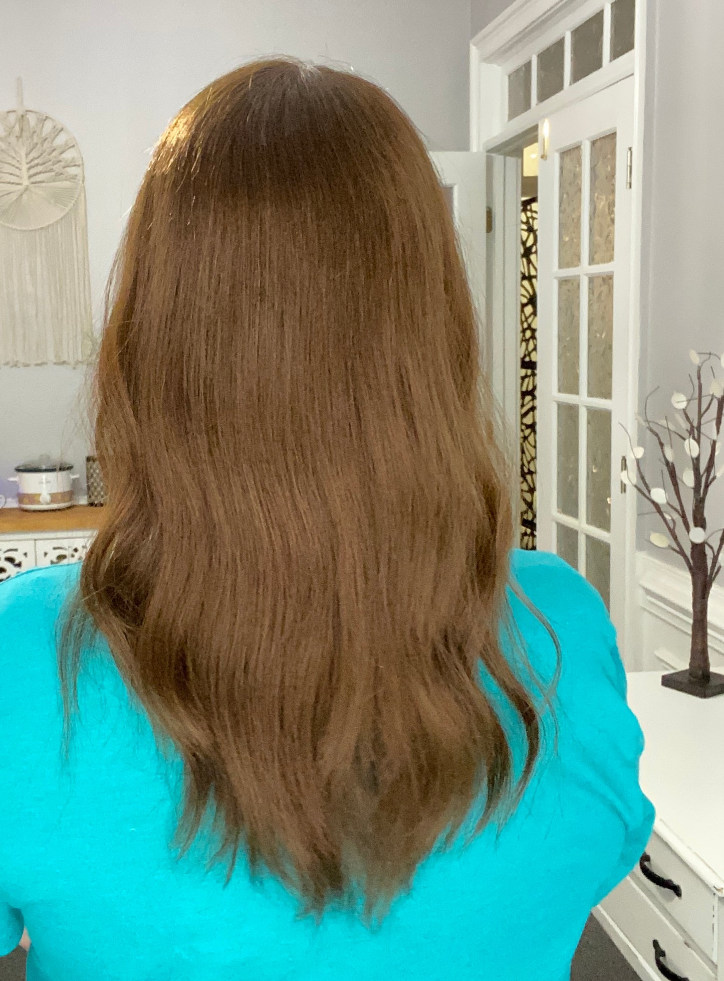 Mono Topper- Warm medium brown 5x6, 17-19”