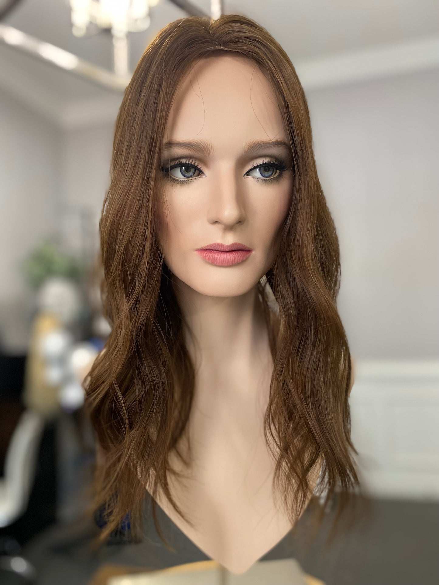 Mono Topper- Warm medium brown 5x6, 17-19”
