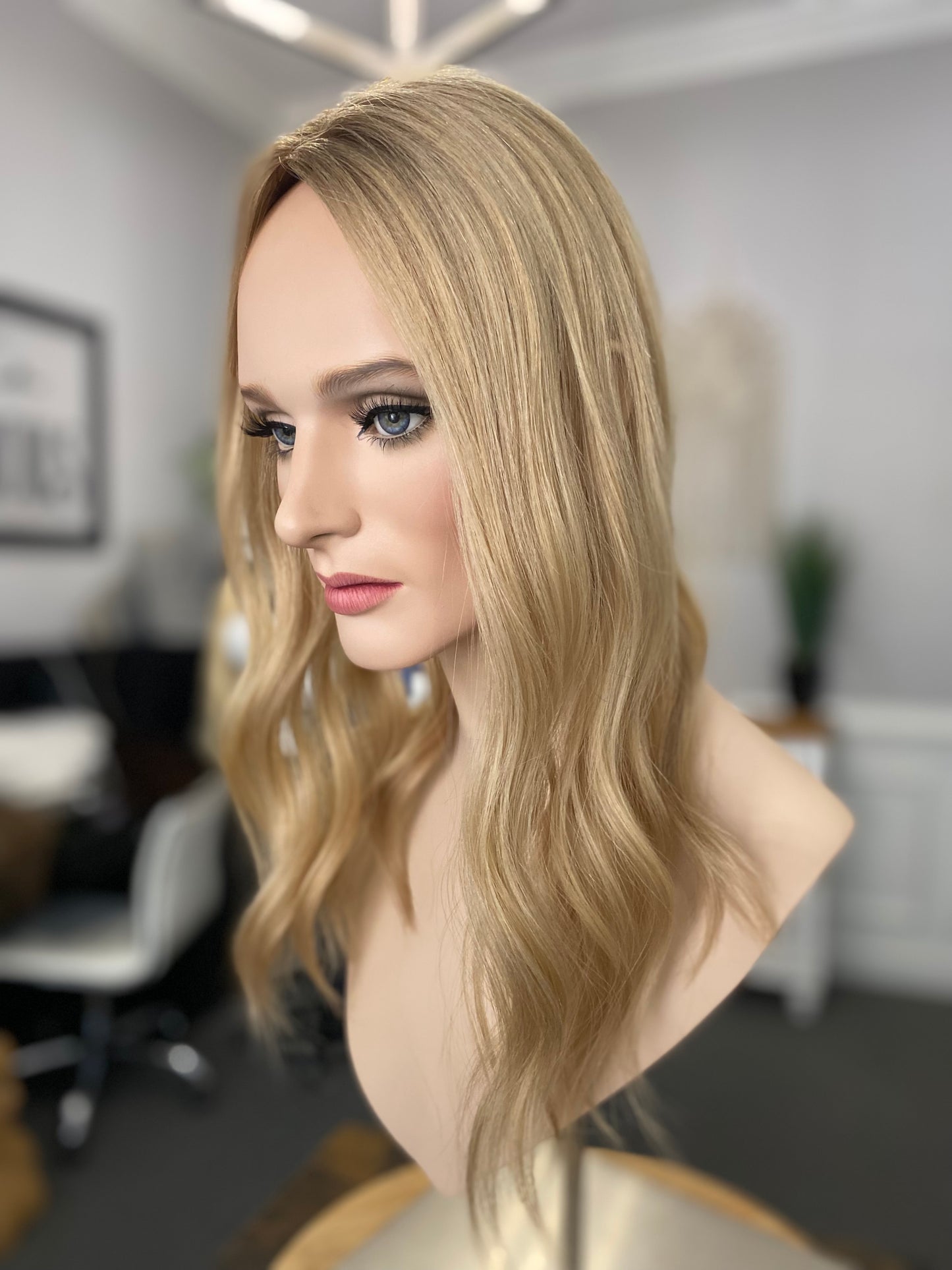 Mono Topper- Light warm blond 5x6, 17-19”