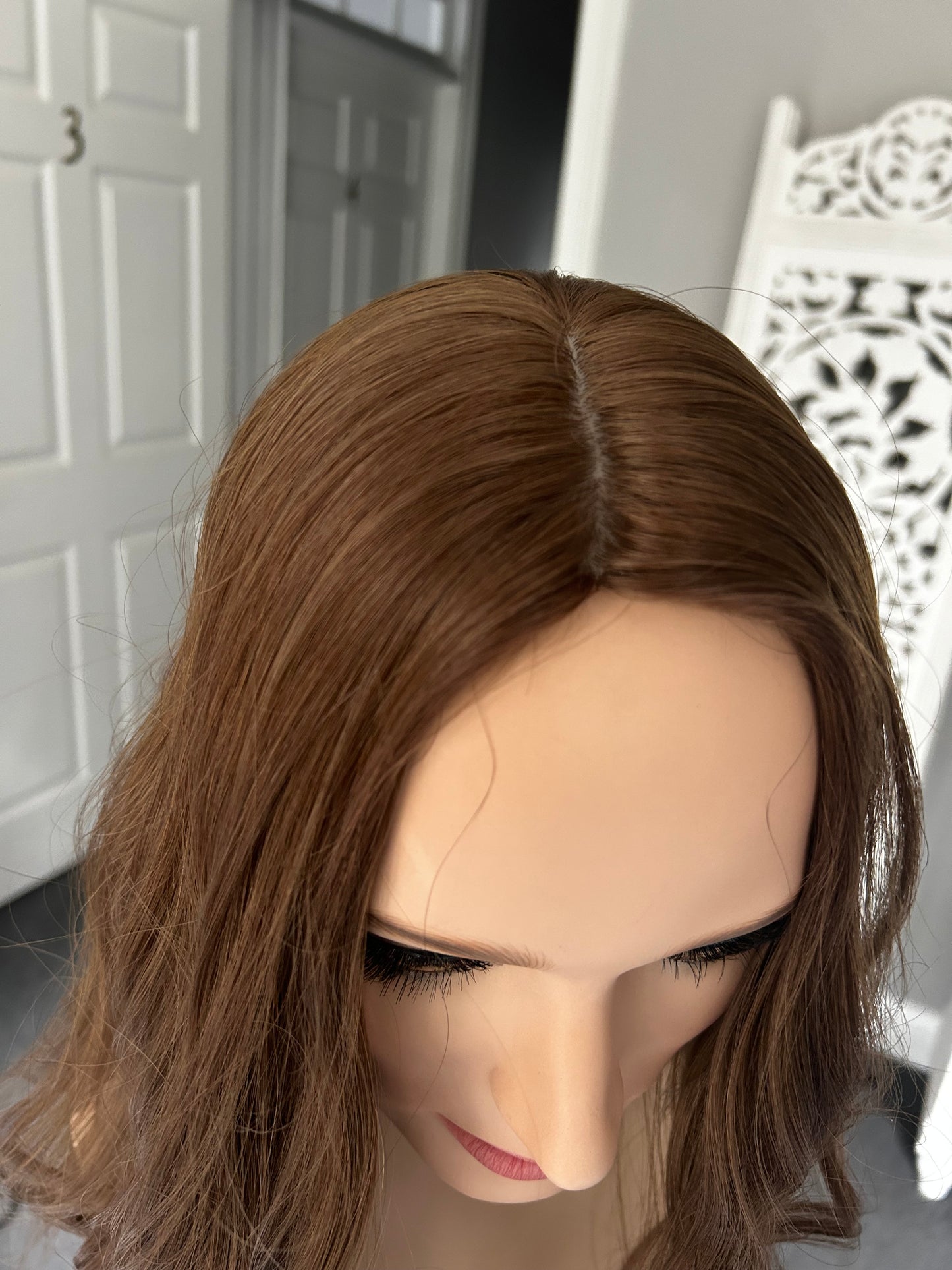Neutral Level 5/6 Light Brown with Subtle Dimension Human Hair Topper
