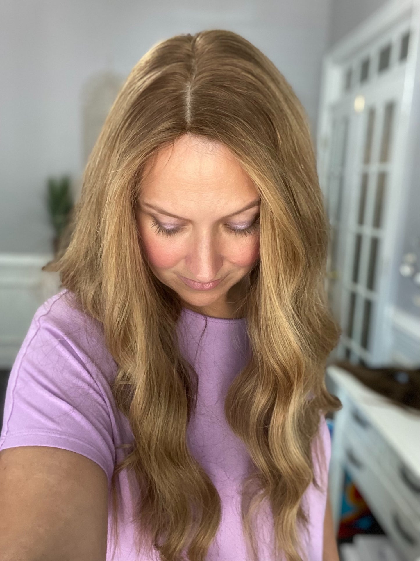 Budget Topper - Rooted Dimensional Level 7 warm Blonde, 9x9, 21-23”