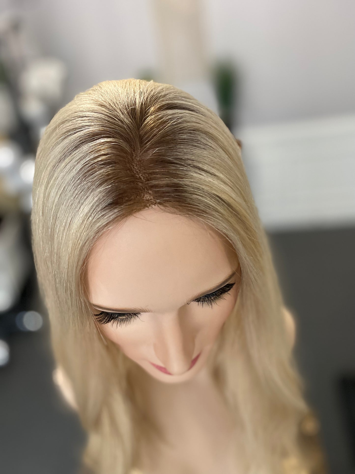 Mono Topper- Light cool blond 5x6, 17-19”