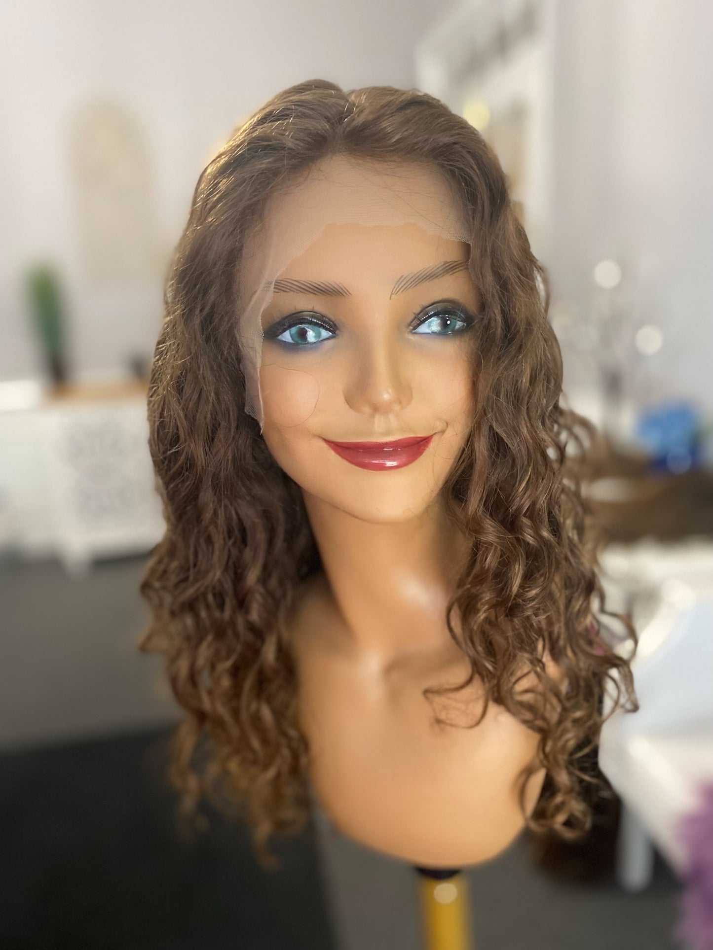 Full Wig- Naturally Curly Medium Brown 13-20”