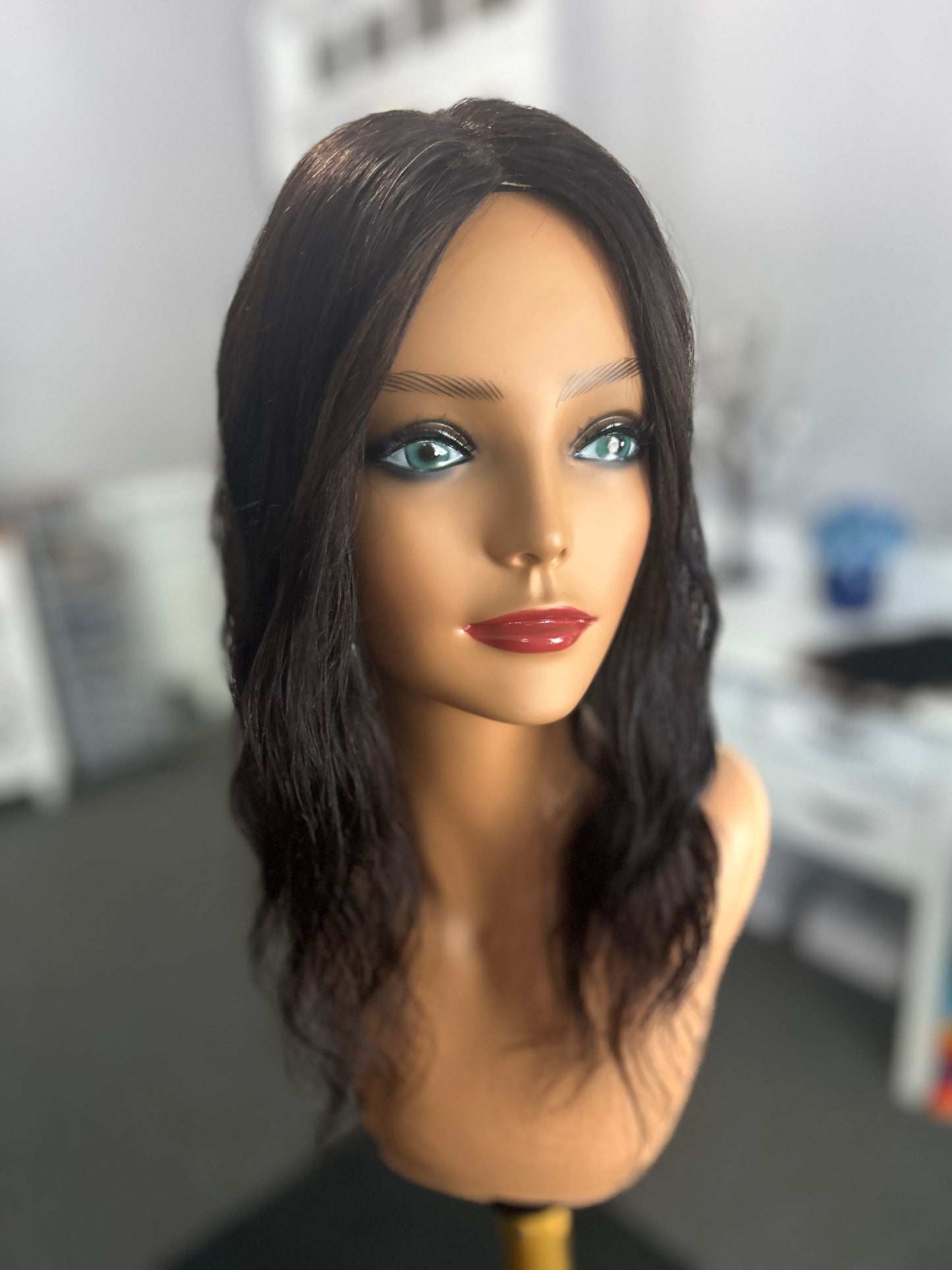 Sample topper/natural Black- 4.5x3, 15”