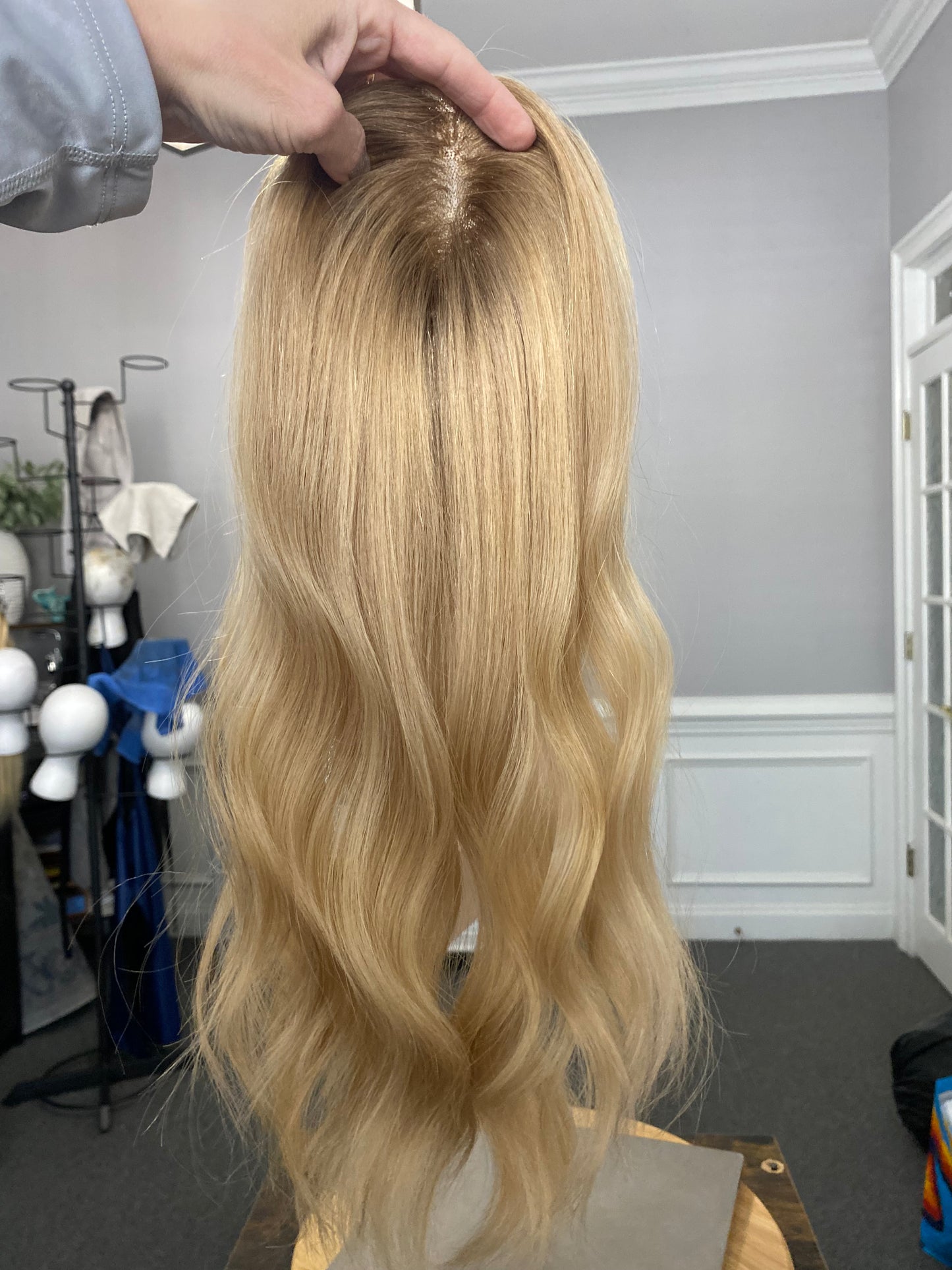 Mono Topper- Light warm blond 5x6, 17-19”