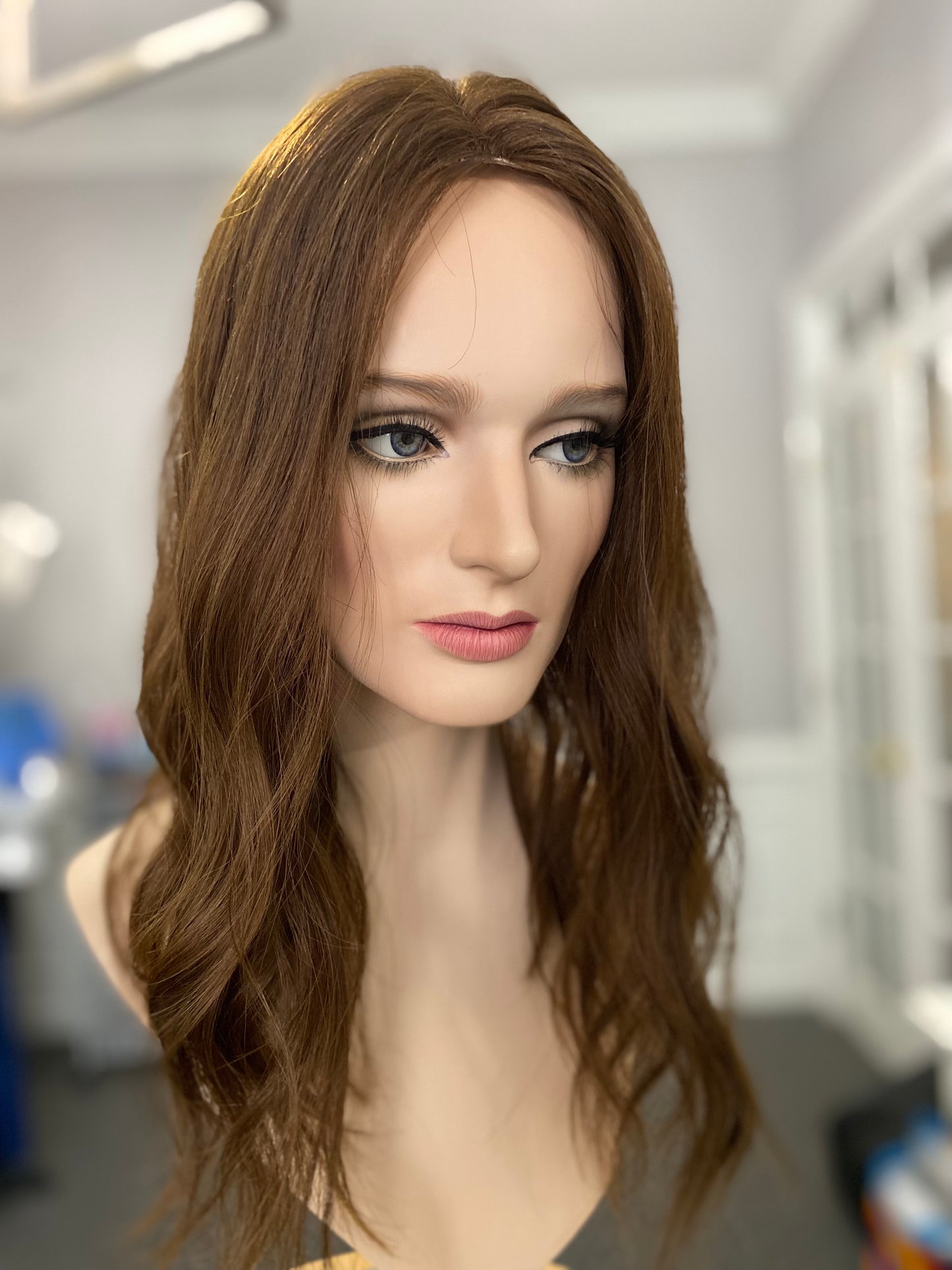 Mono Topper- Warm medium brown 5x6, 17-19”