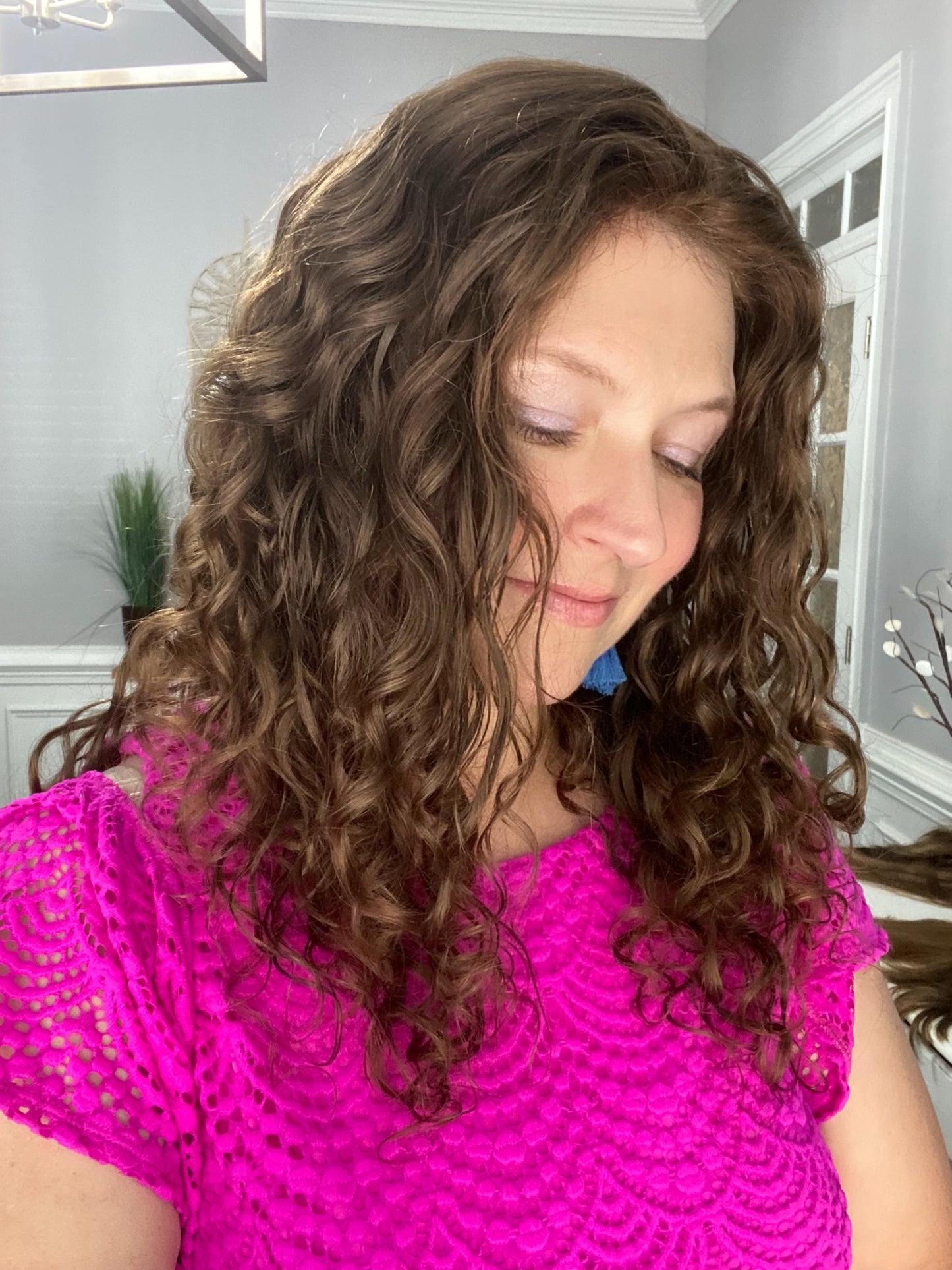 Full Wig- Naturally Curly Medium Brown 13-20”