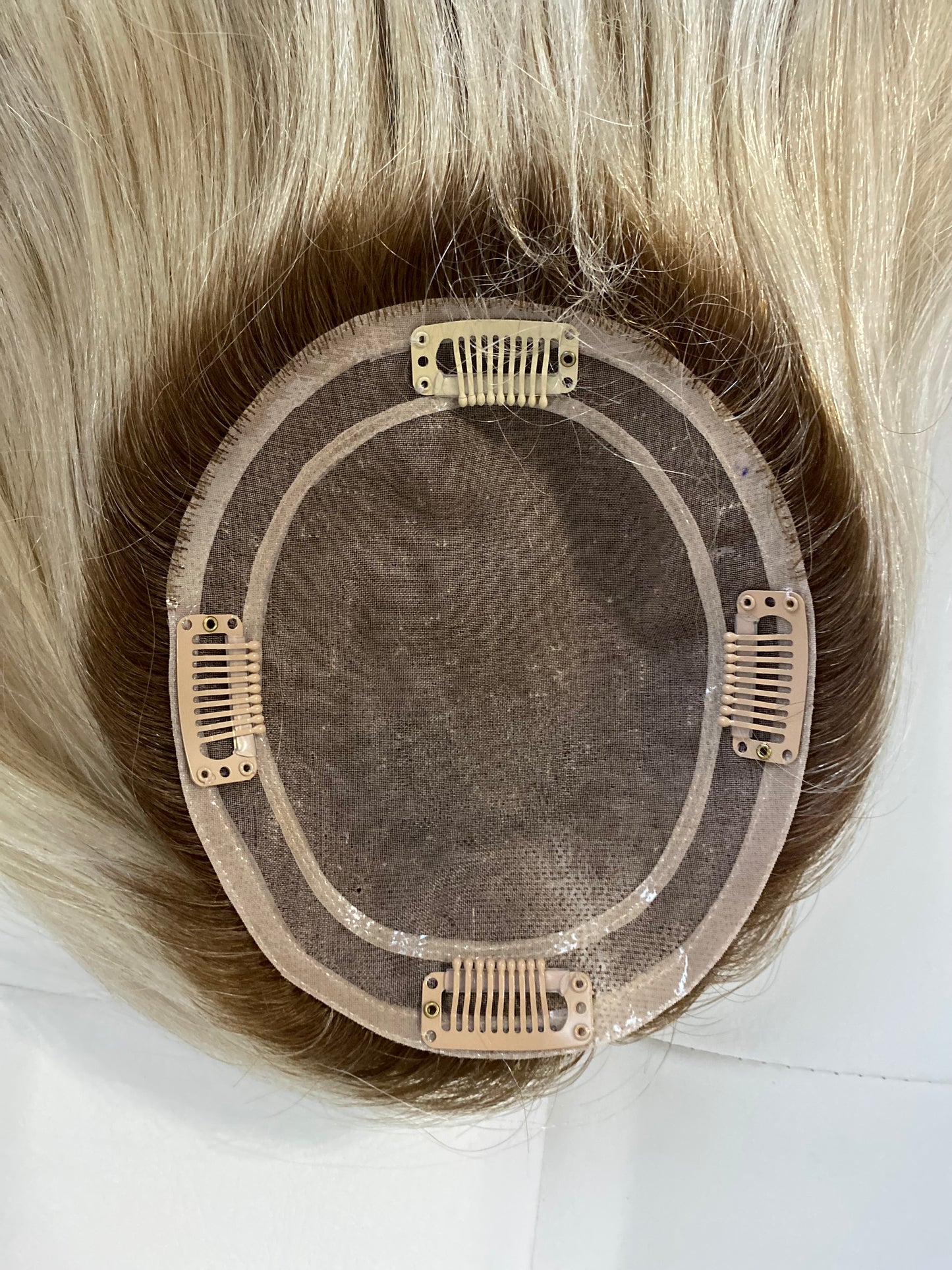 Mono Topper- Light cool blond 5x6, 17-19”