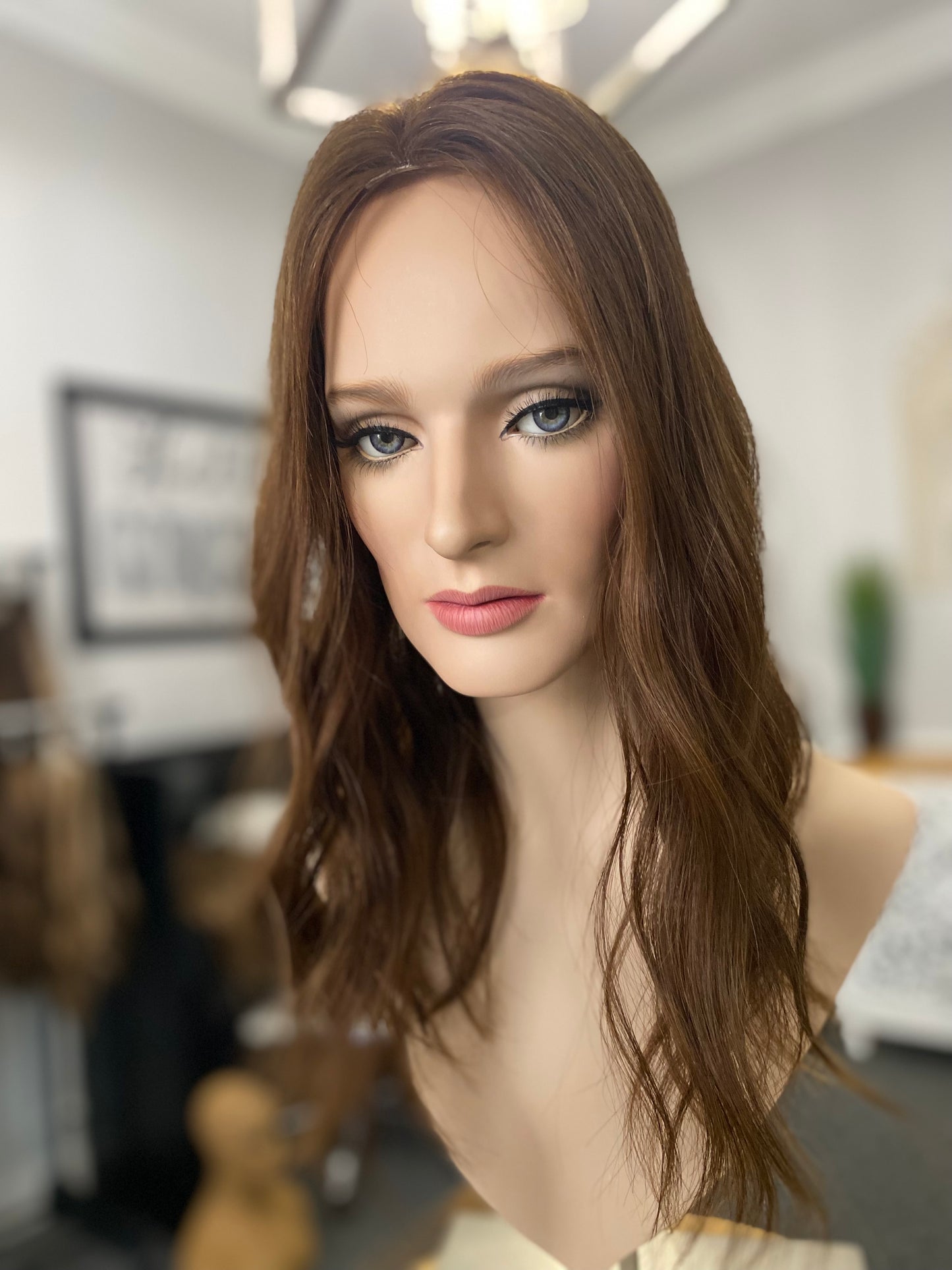 Mono Topper- Warm medium brown 5x6, 17-19”