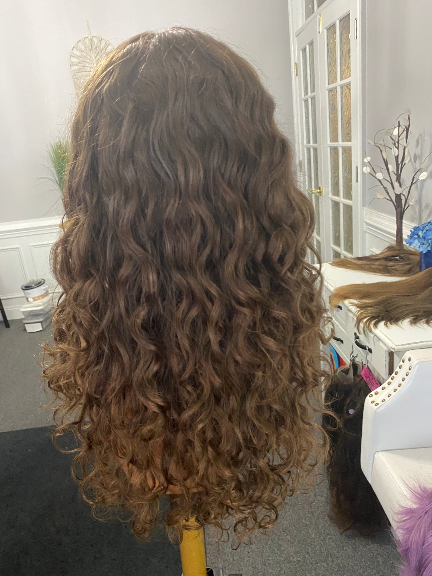 Full Wig- Naturally Curly Medium Brown 13-20”