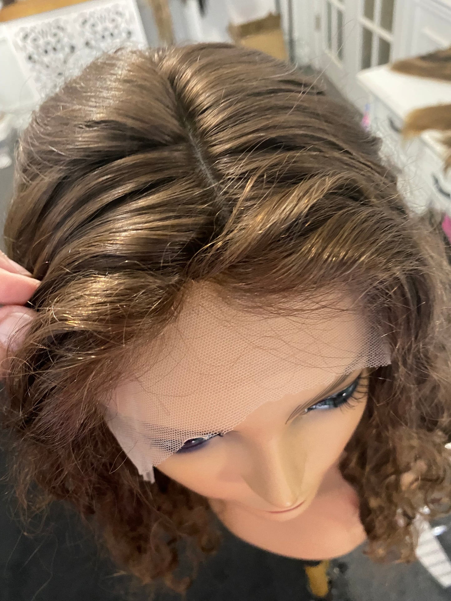 Full Wig- Naturally Curly Medium Brown 13-20”