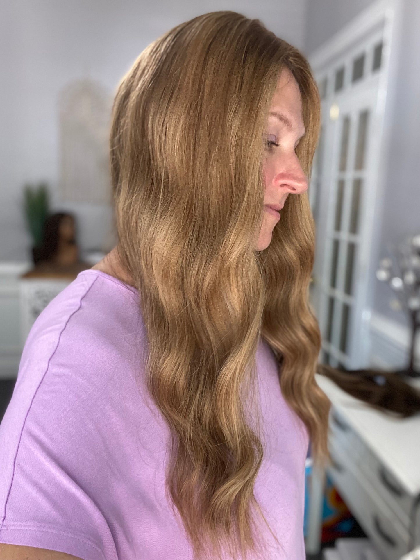 Budget Topper - Rooted Dimensional Level 7 warm Blonde, 9x9, 21-23”