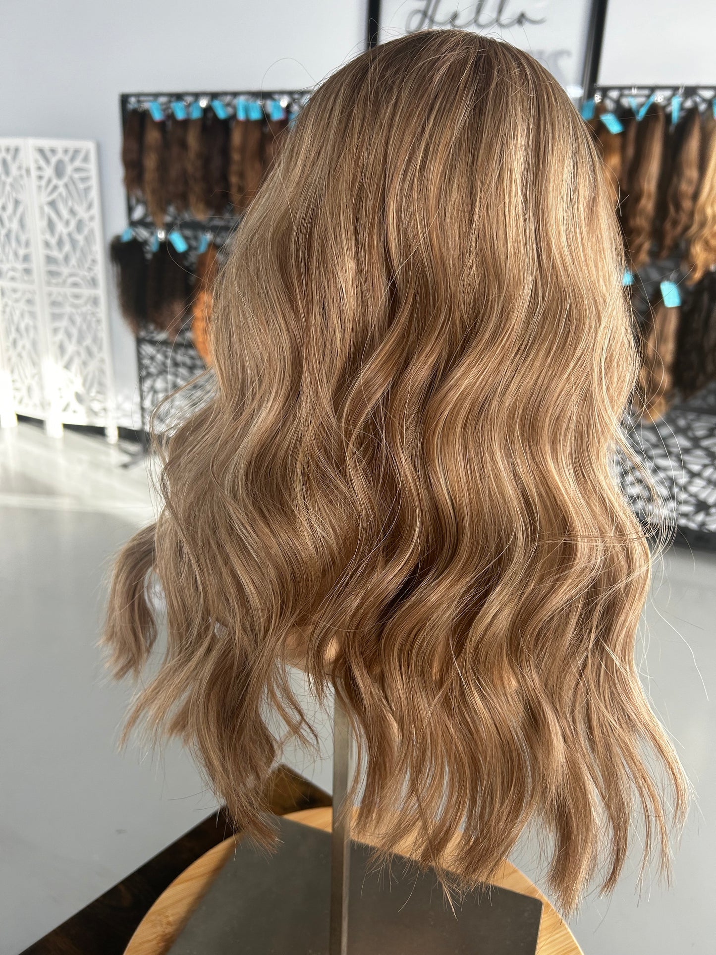 Neutral Bronde Approx. Level 6 with Neutral Level 8 Highlights Human Hair Lace Top Topper