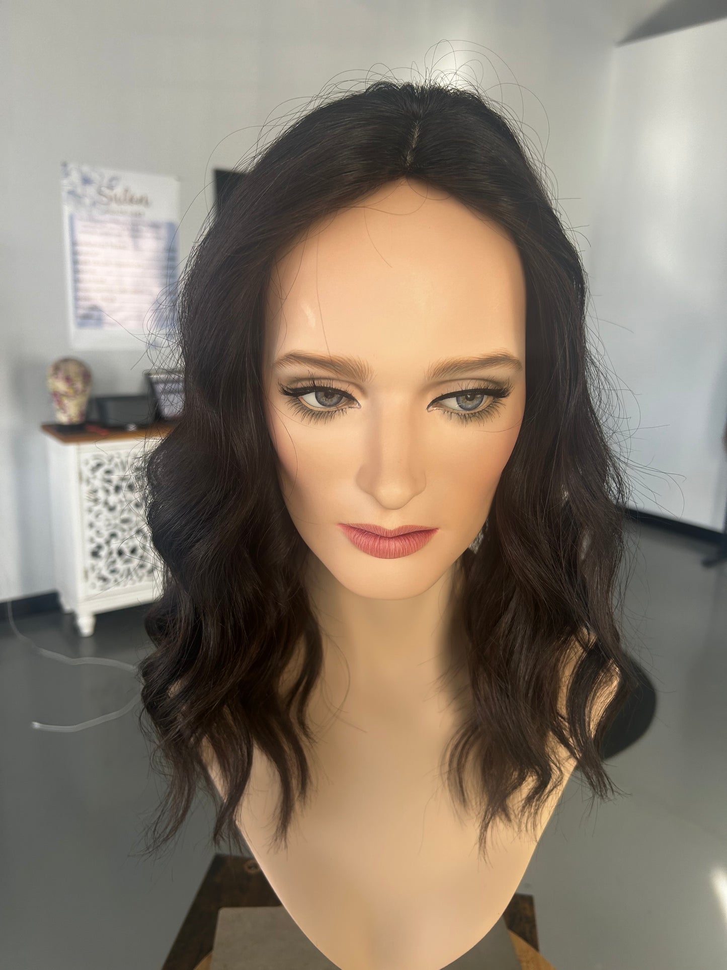 Natural black, Natural Virgin Hair. Human Hair Topper