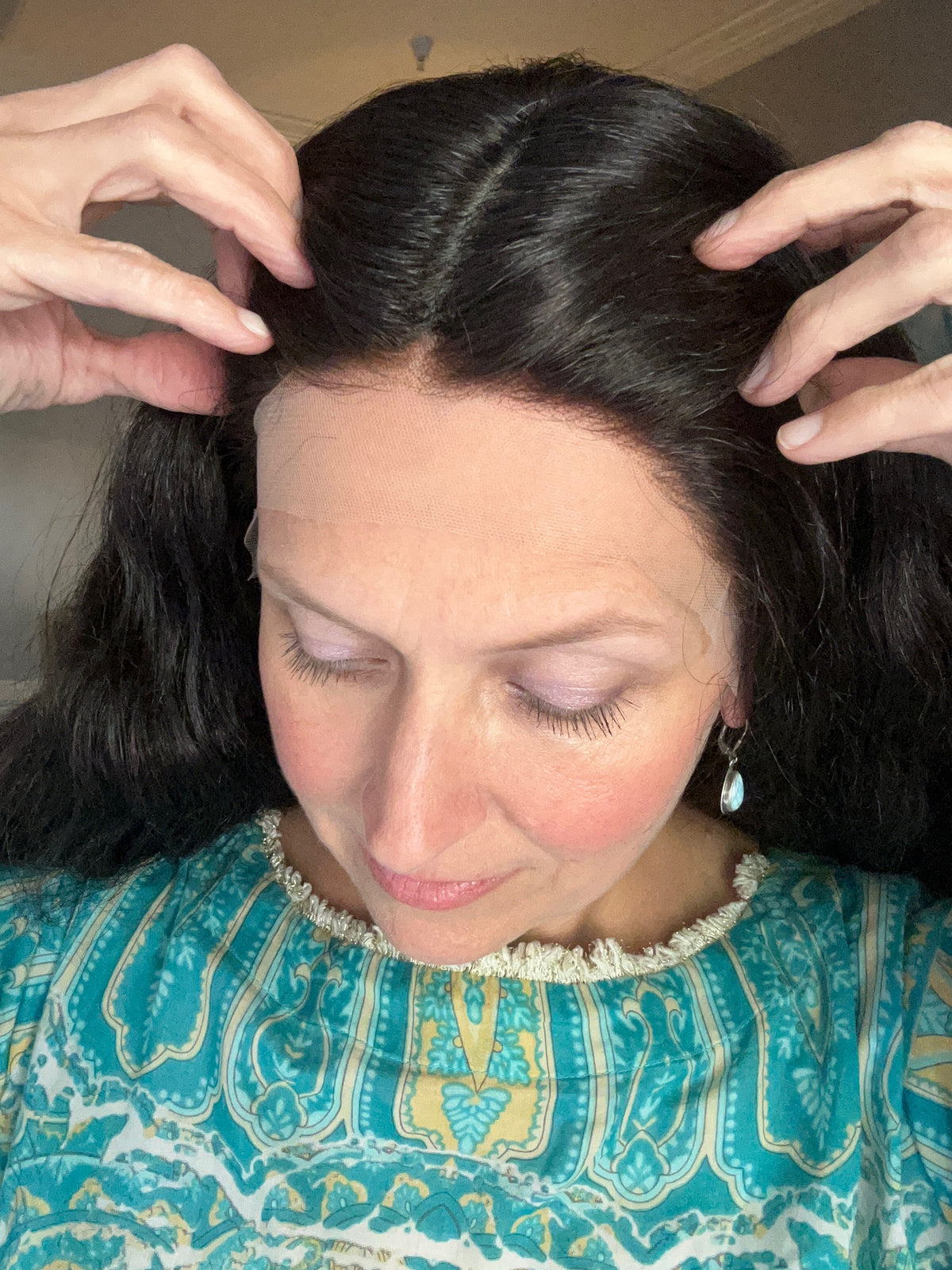 *Ready to Ship* Full Wig - Silk top Lace Front Natural Black 23-25”