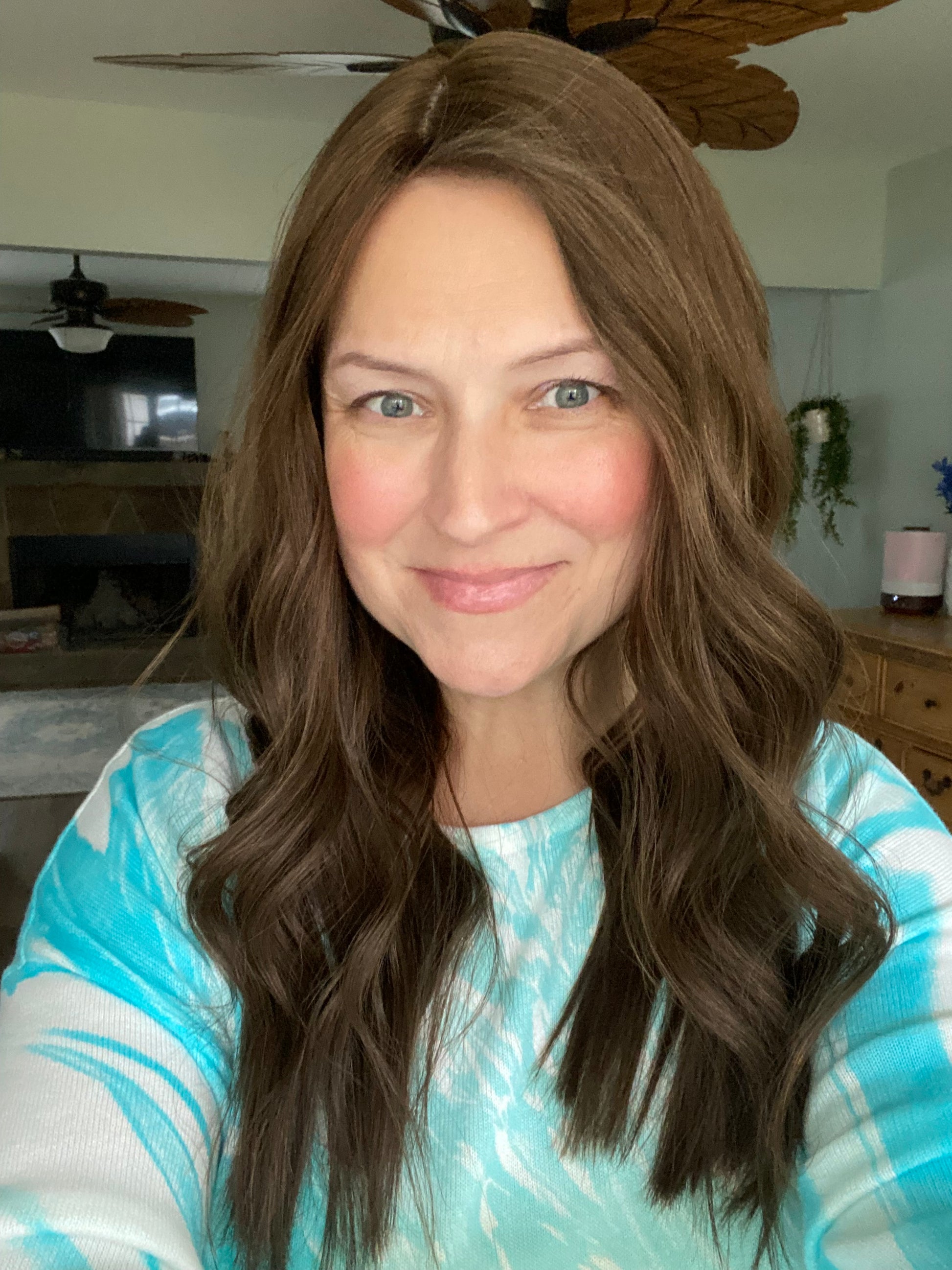 Neutral medium brown approx. level 4 Human Hair Topper