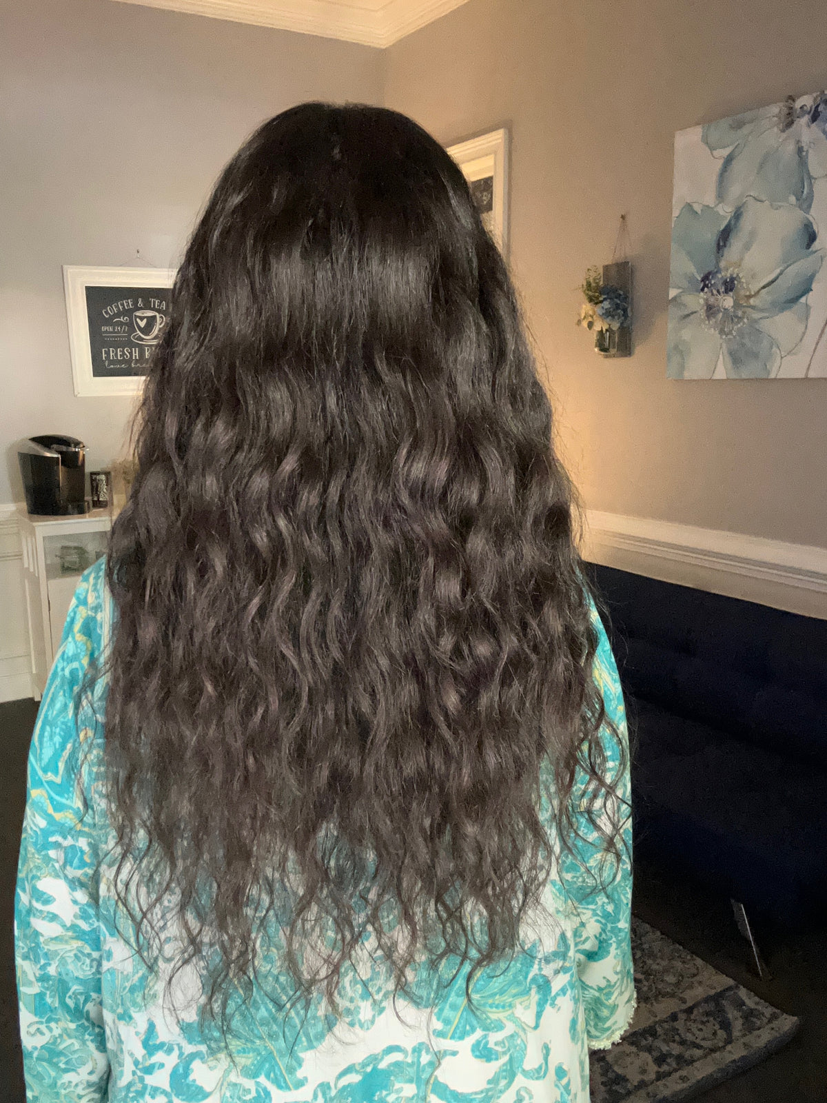 *Ready to Ship* Full Wig - Silk top Lace Front Natural Black 23-25”