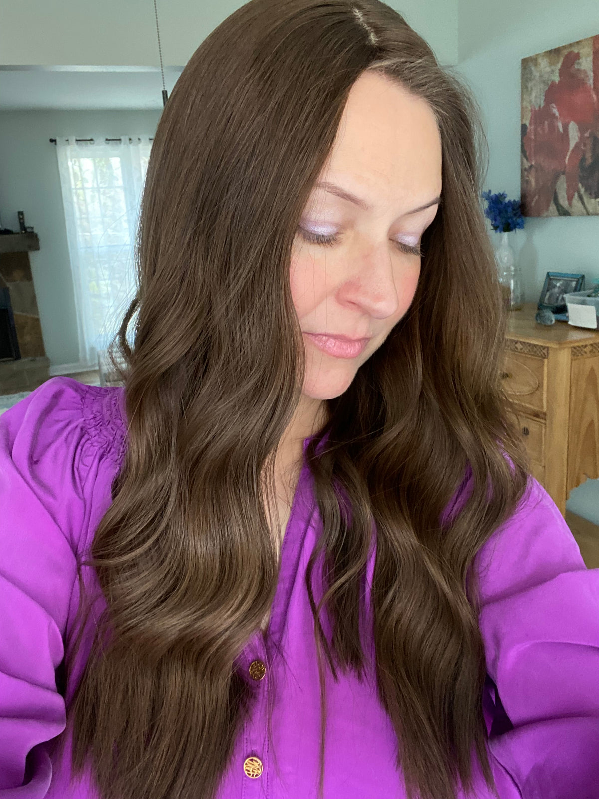 Neutral/Cool Medium Brown approx. Level 4 Human Hair Topper