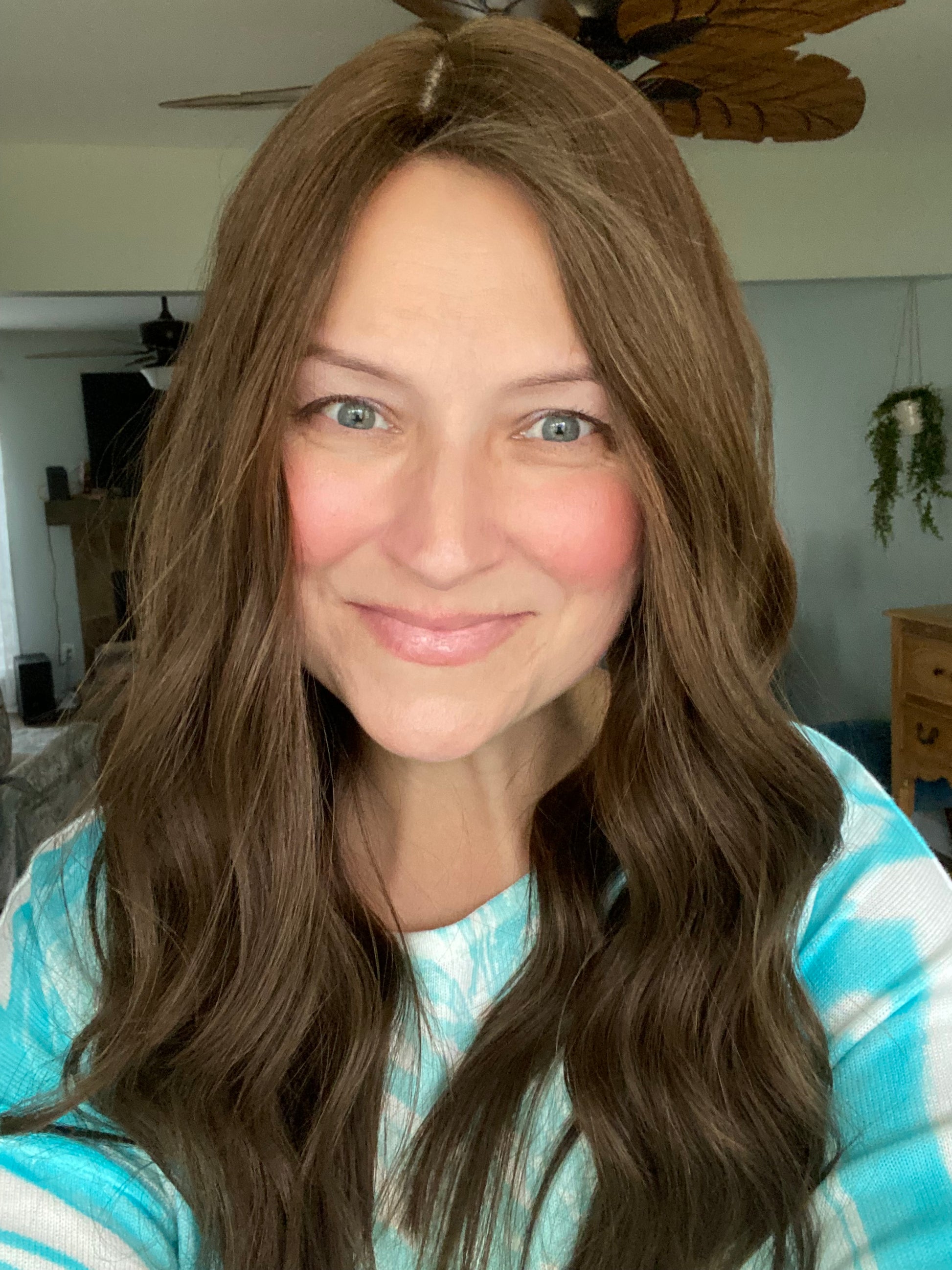Neutral medium brown approx. level 4 Human Hair Topper