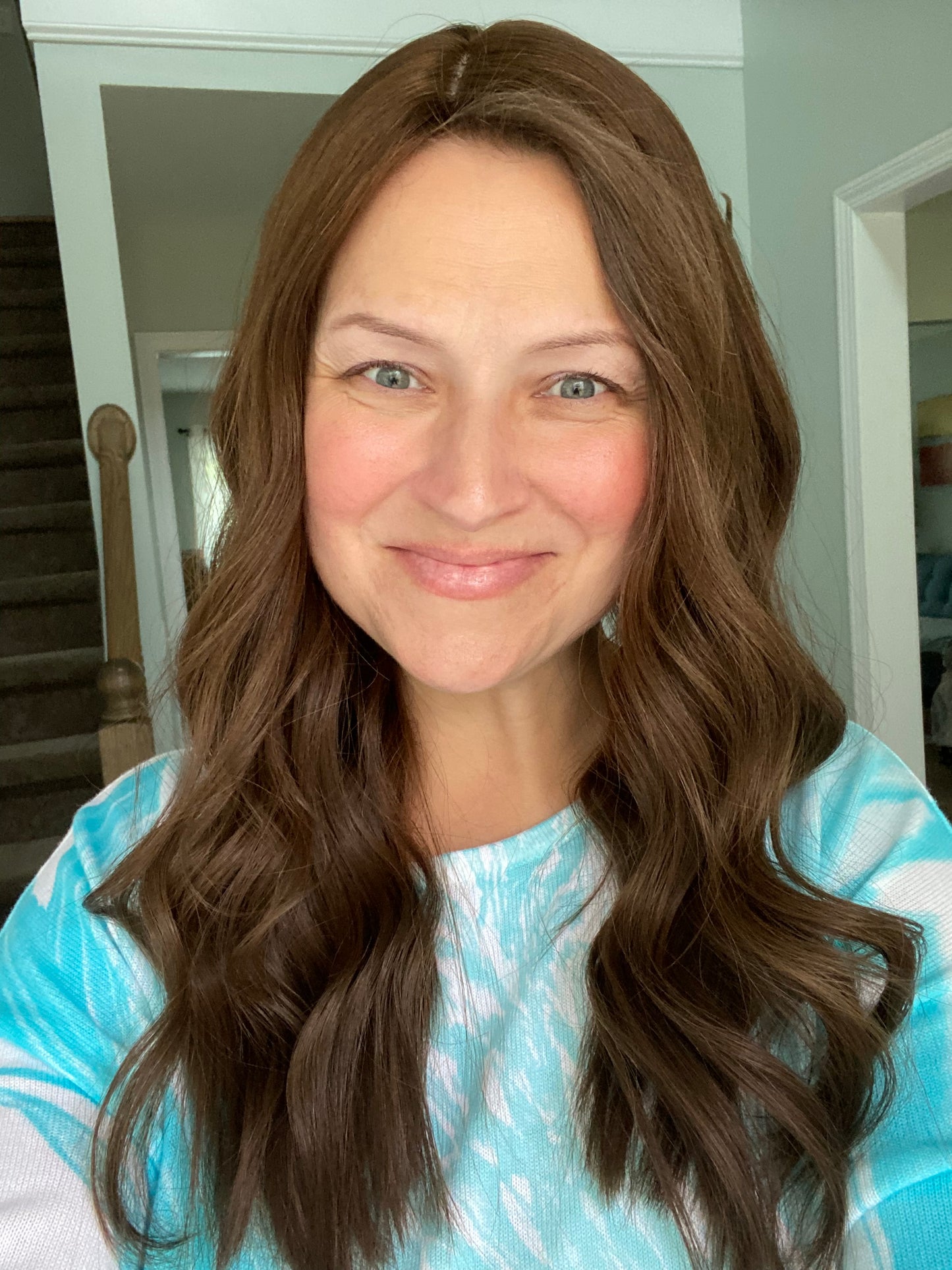 Neutral medium brown approx. level 4 Human Hair Topper