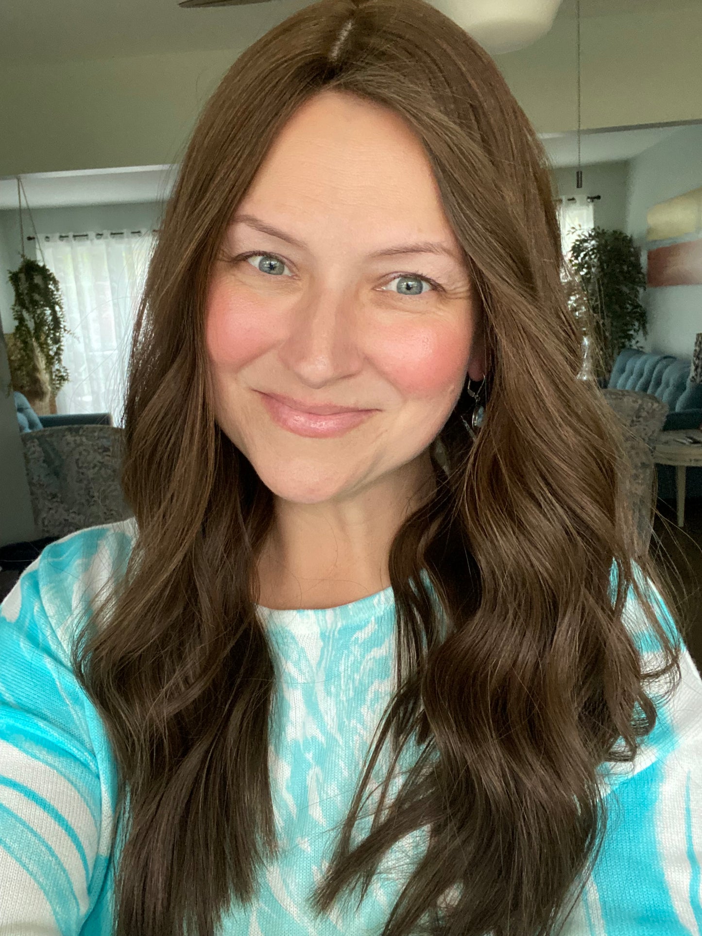 Neutral medium brown approx. level 4 Human Hair Topper