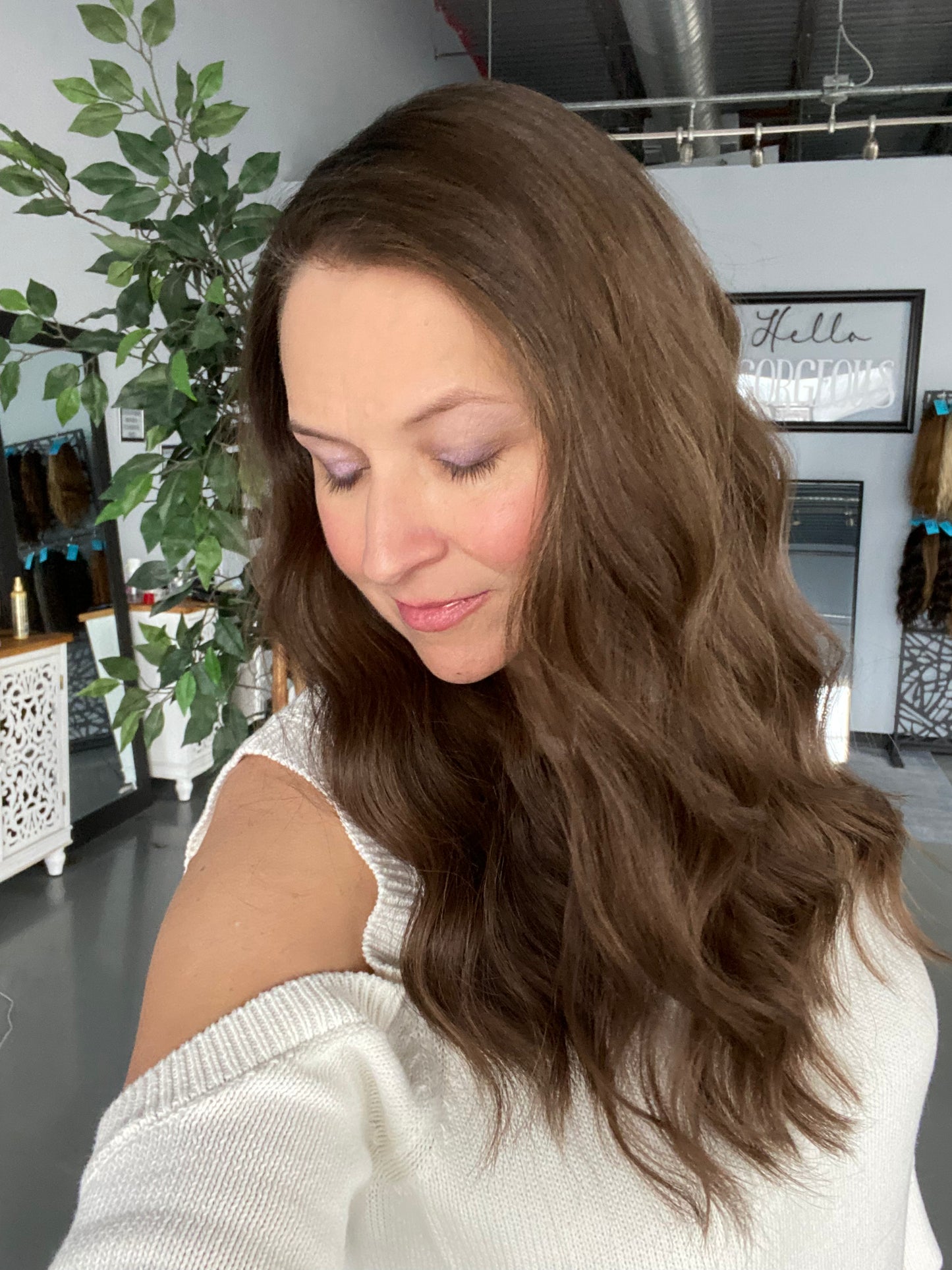 Lace Top Topper - Dove, 19”