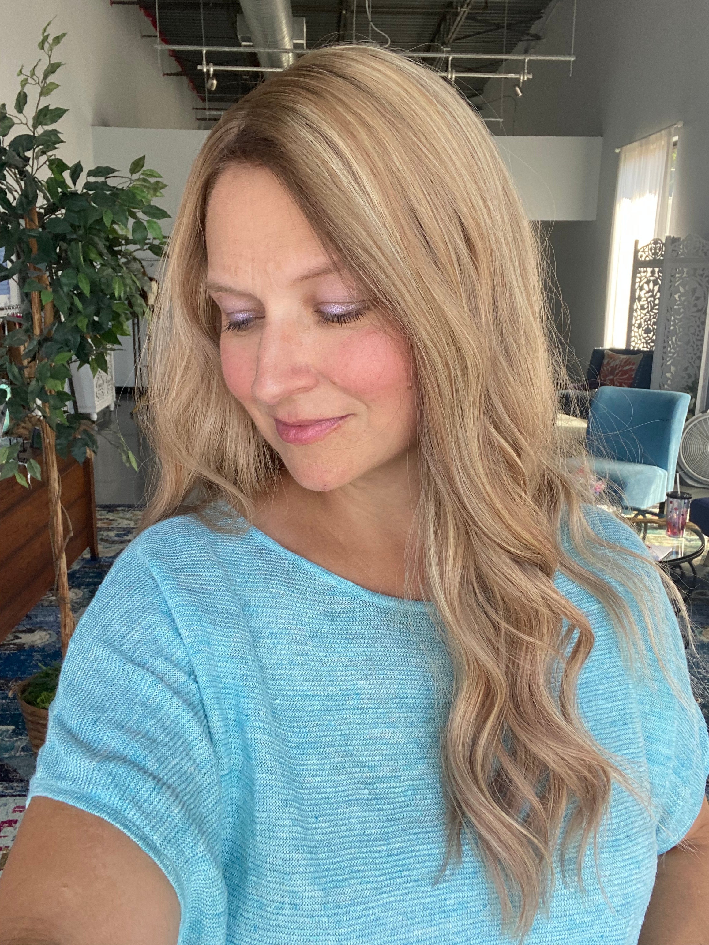 Topper- Specialty Color Rooted Dimensional Sandy Blonde, 9x9, 18-20