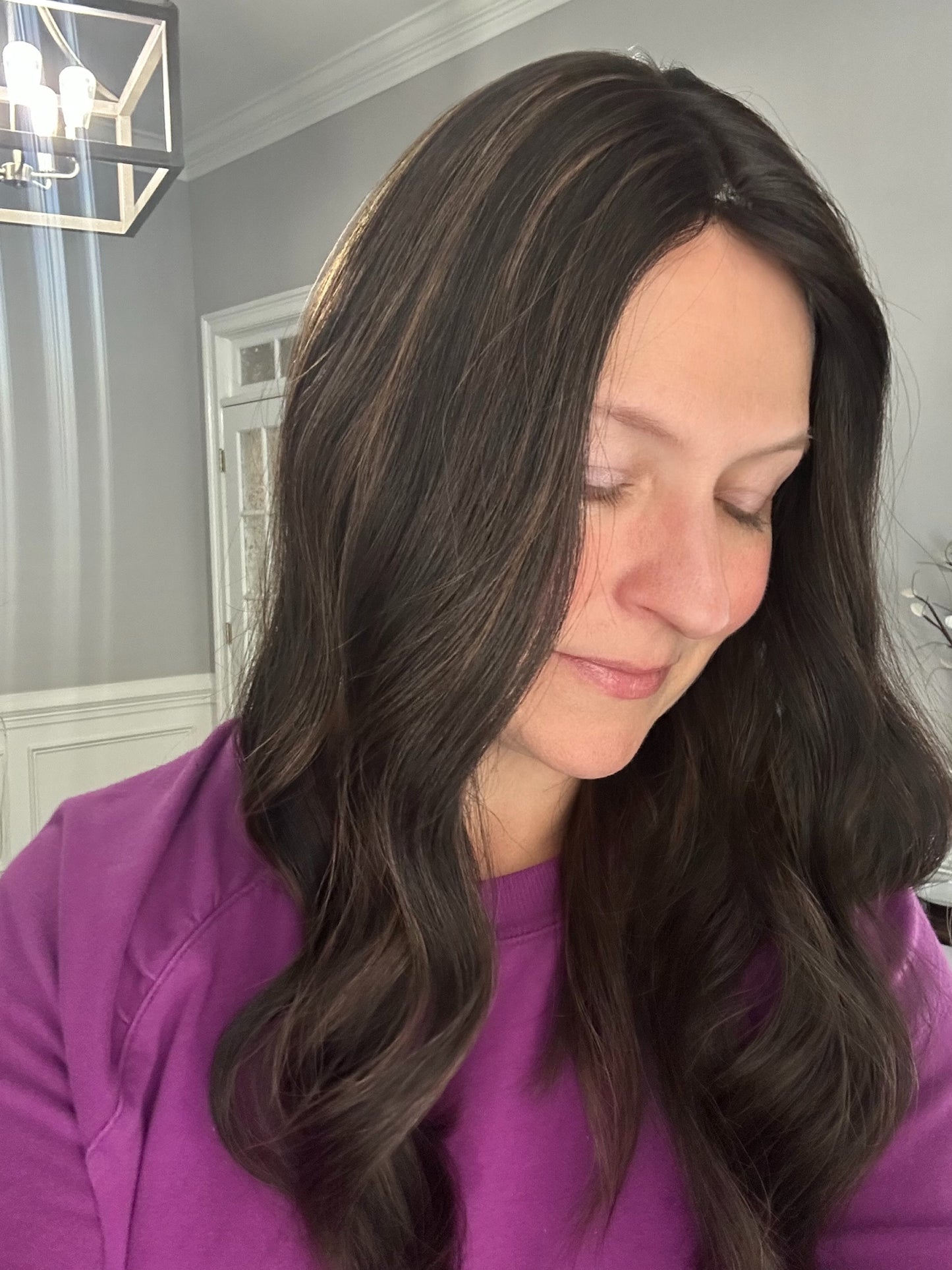 Silk Topper- natural black with highlights ,18-20”