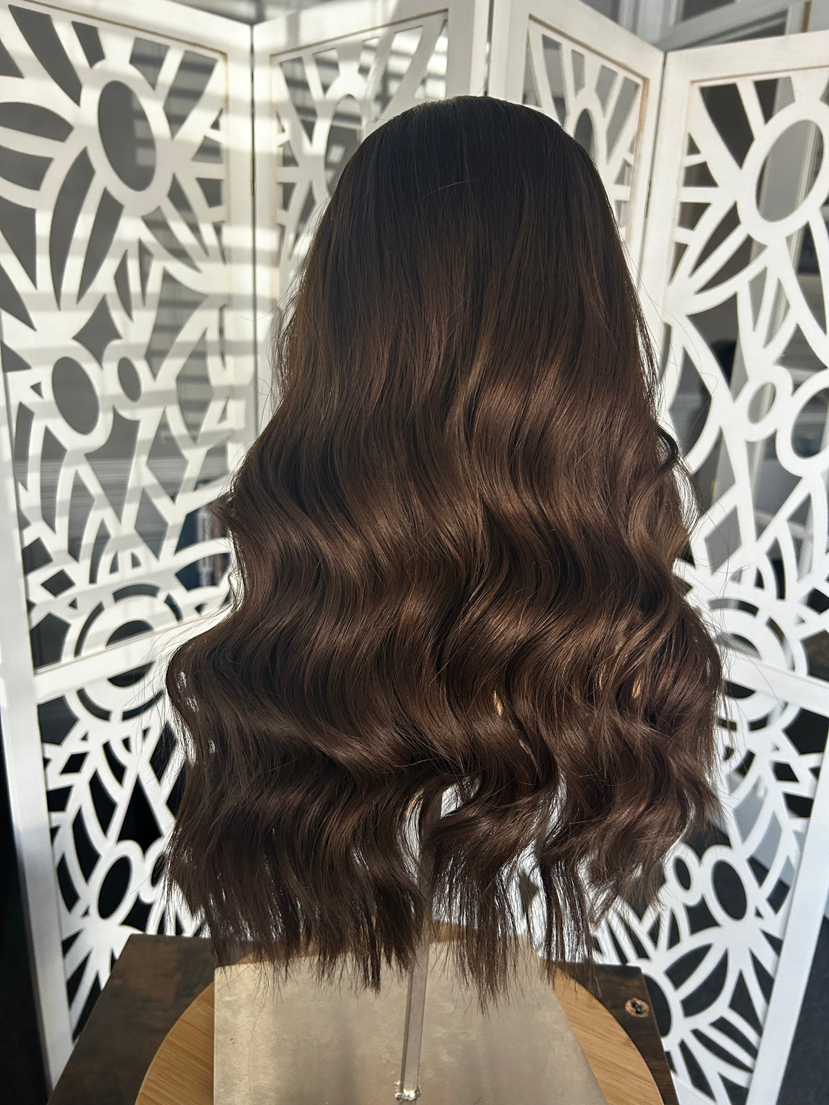 Neutral/Cool Medium Brown approx. Level 4 Human Hair Topper