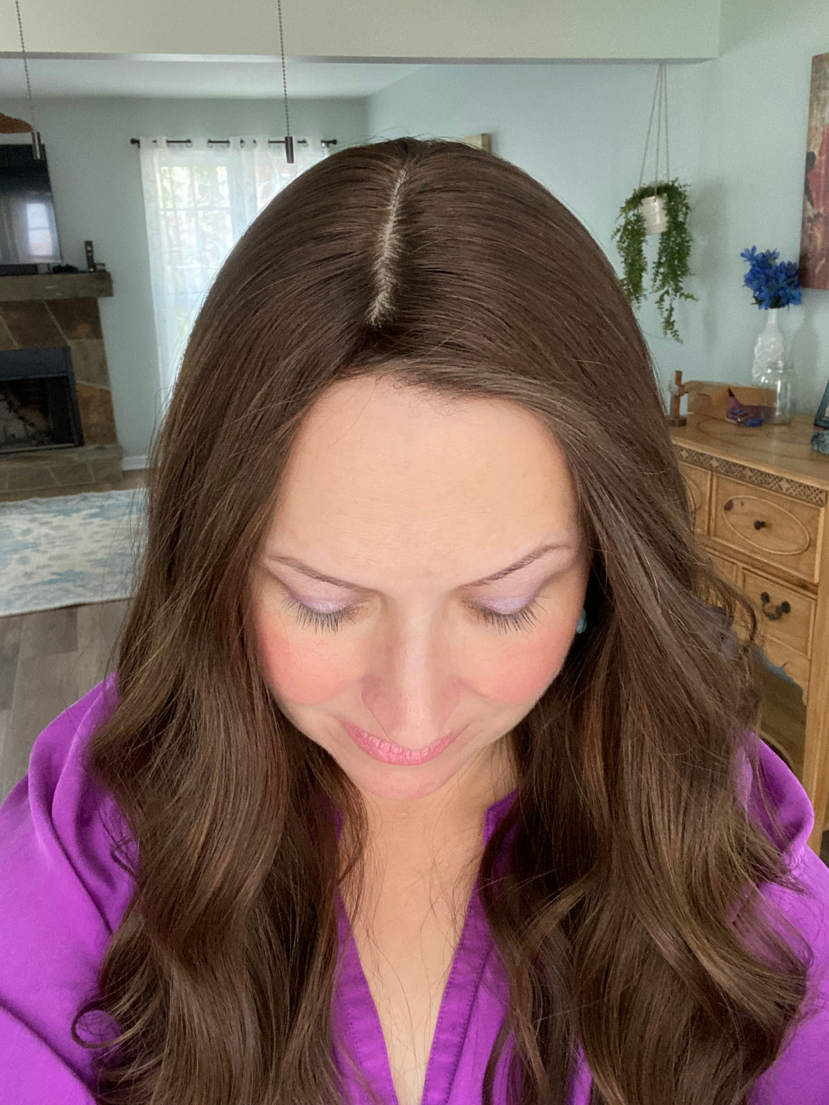 Neutral/Cool Medium Brown approx. Level 4 Human Hair Topper