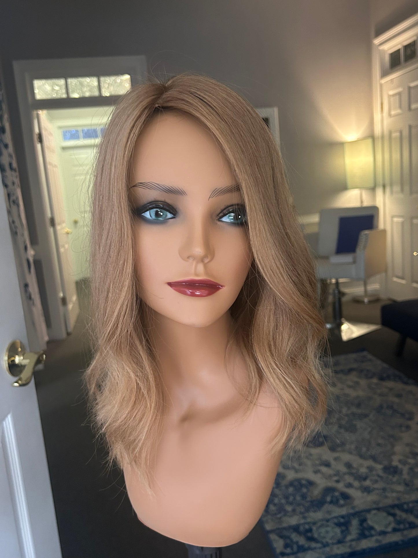 Topper- Strawberry Blonde, Virgin European Level 7,  14-17” Ready to ship
