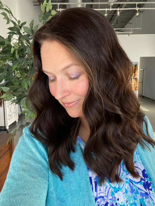 Warm Dark Brown approx. Level 2 Human Hair Lace Top Topper