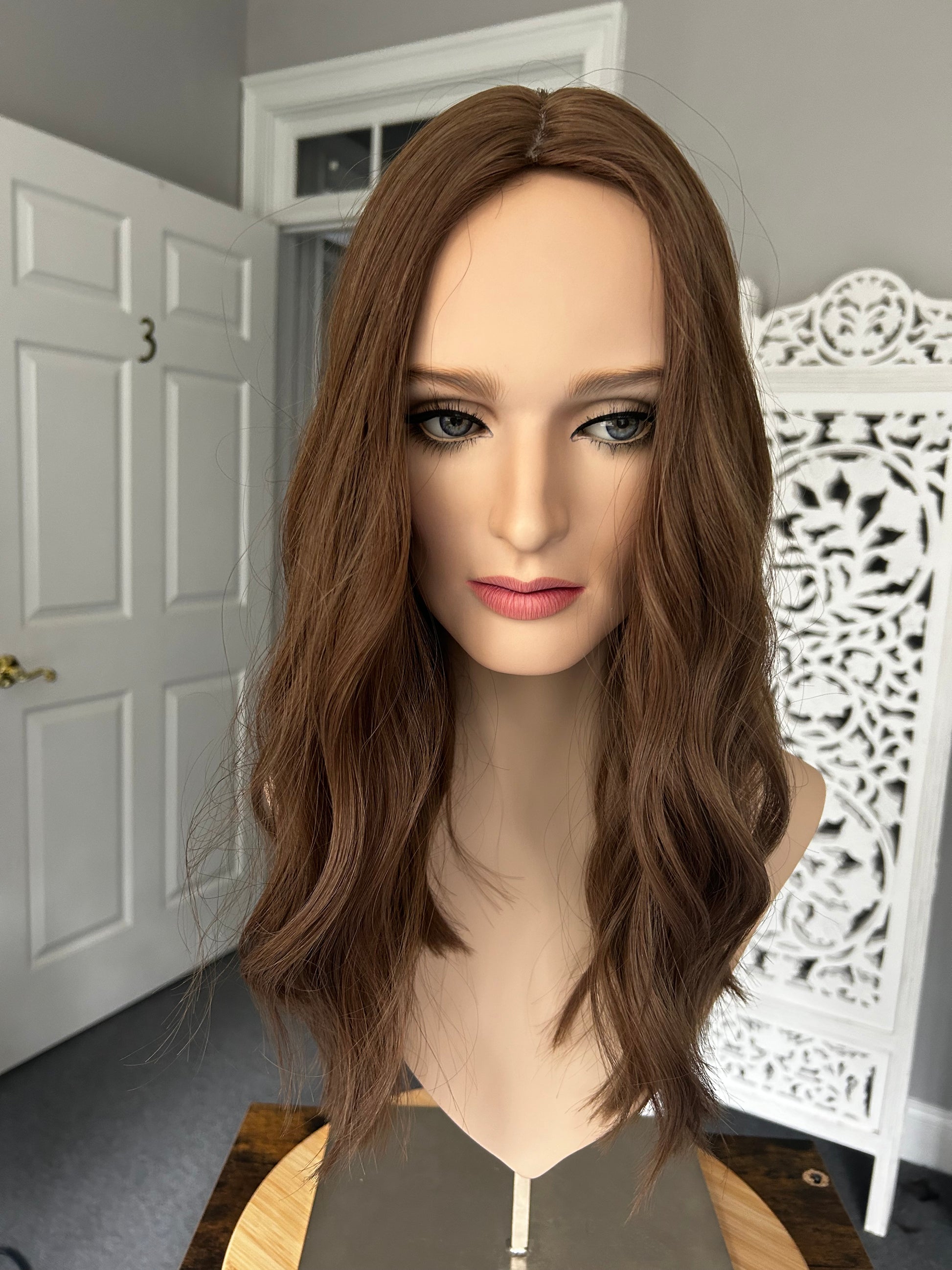 Neutral Level 5/6 Light Brown with Subtle Dimension Human Hair Topper