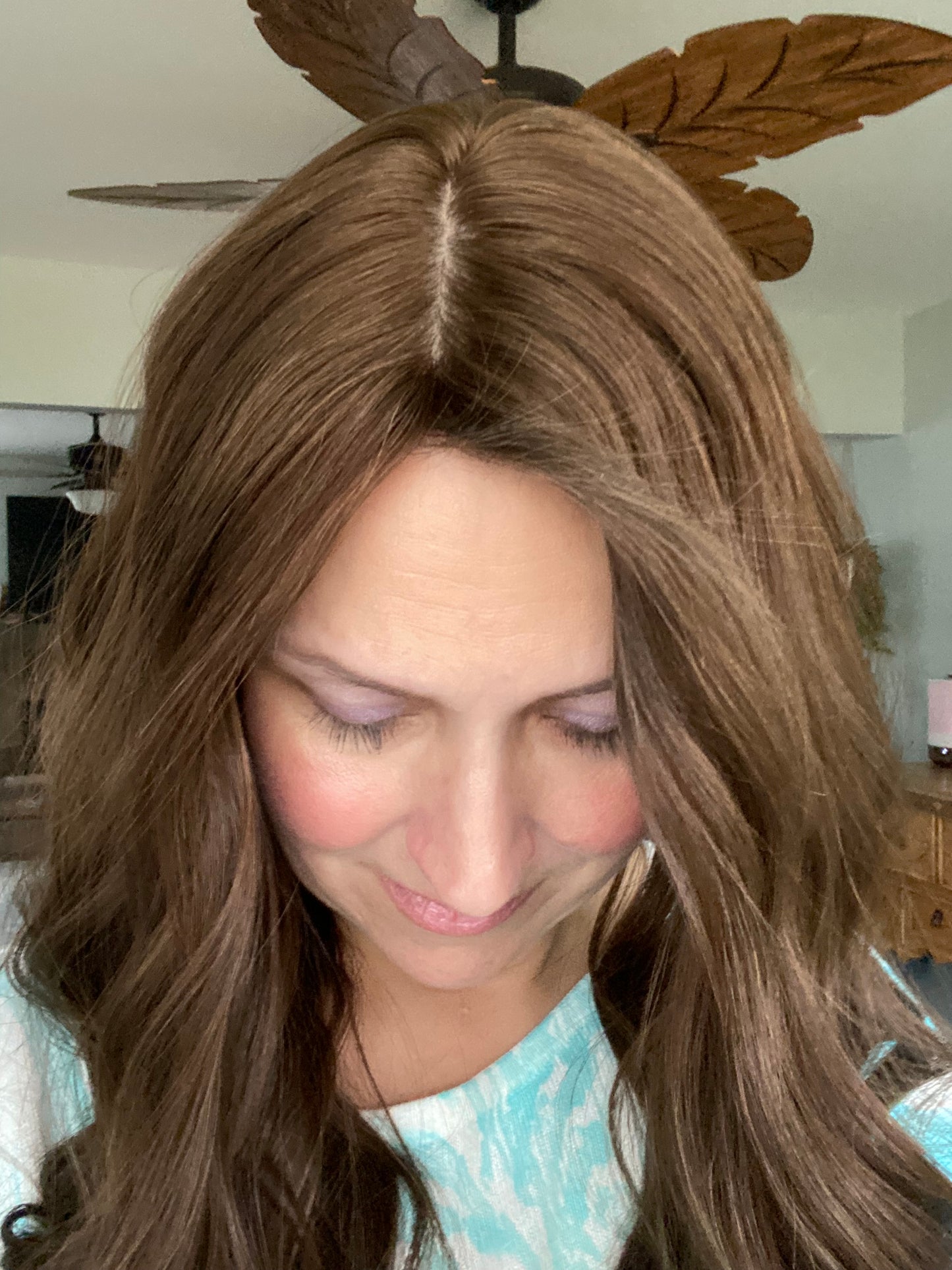 Neutral medium brown approx. level 4 Human Hair Topper