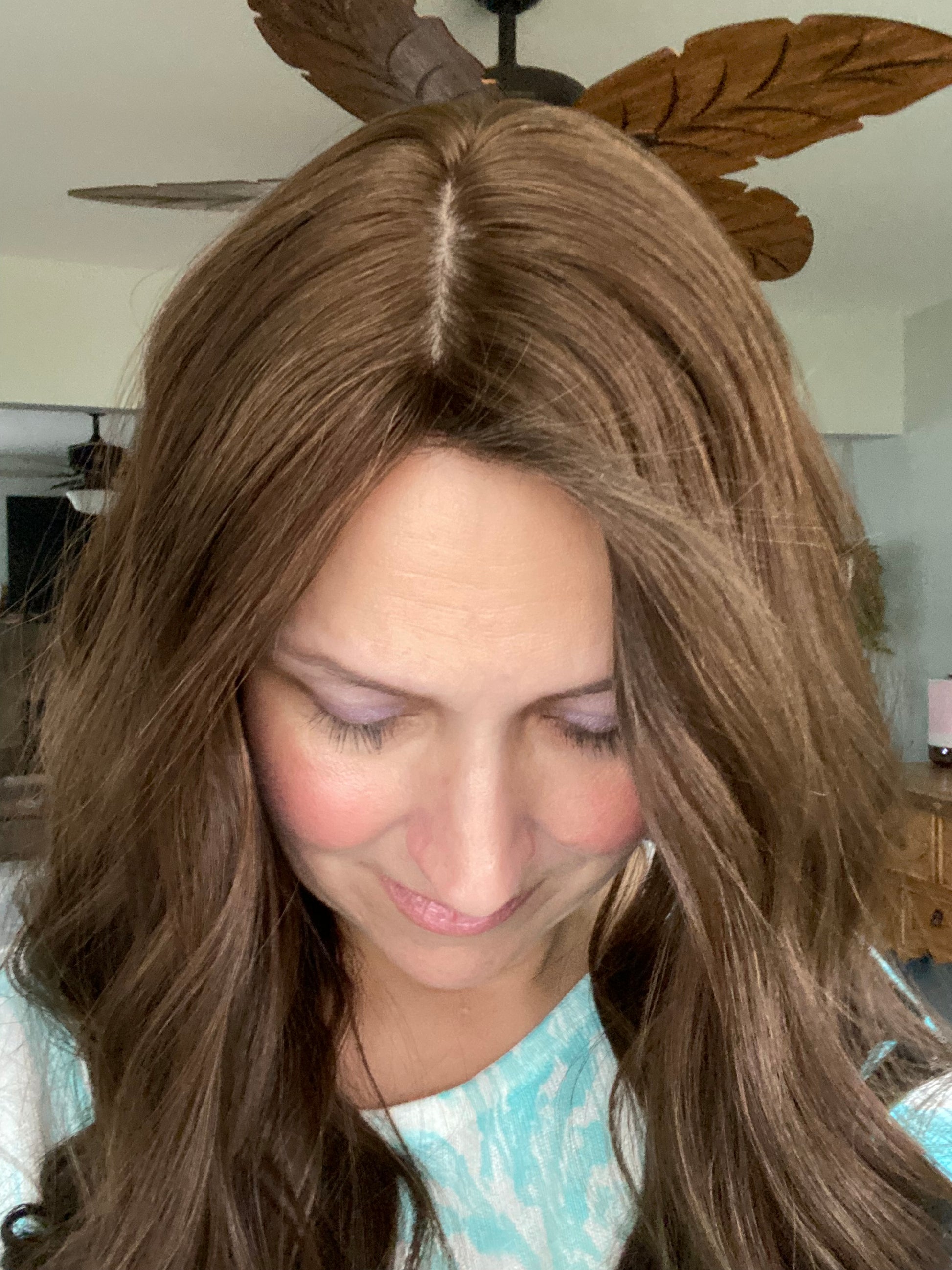 Neutral medium brown approx. level 4 Human Hair Topper