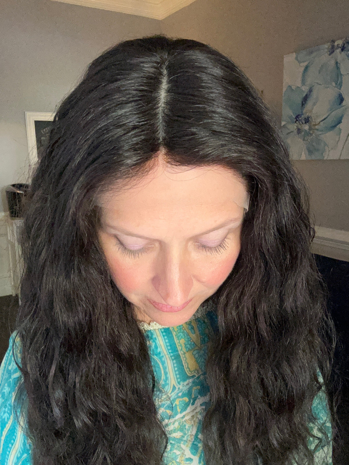 *Ready to Ship* Full Wig - Silk top Lace Front Natural Black 23-25”