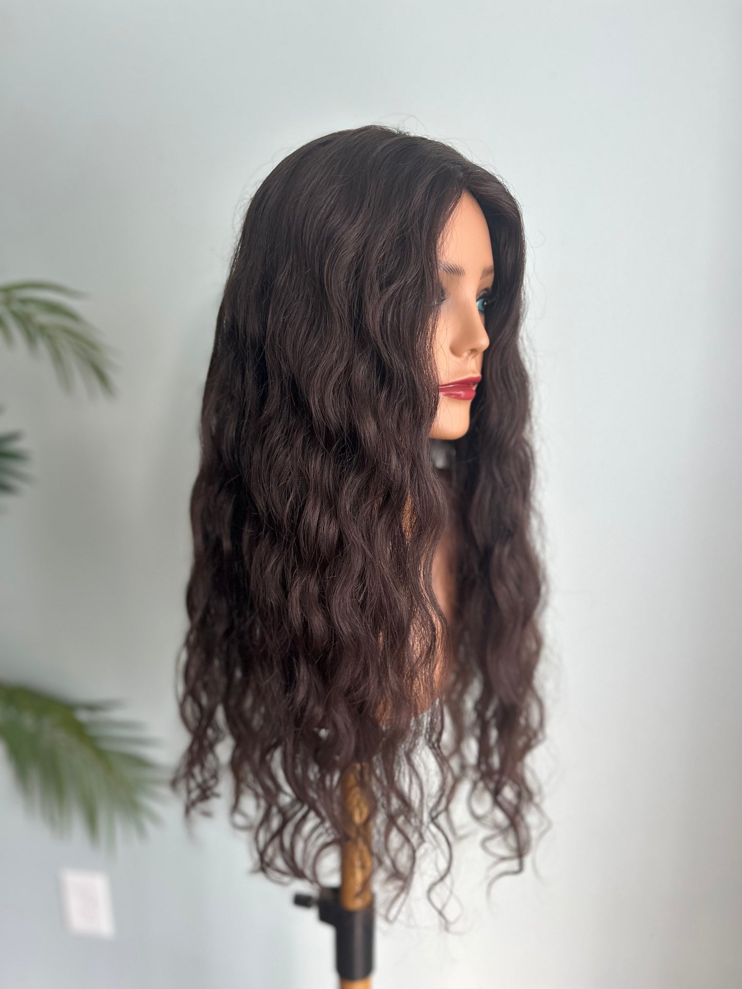 Topper - True Virgin European wavy/curly Level 3 brown 8x8, 24”