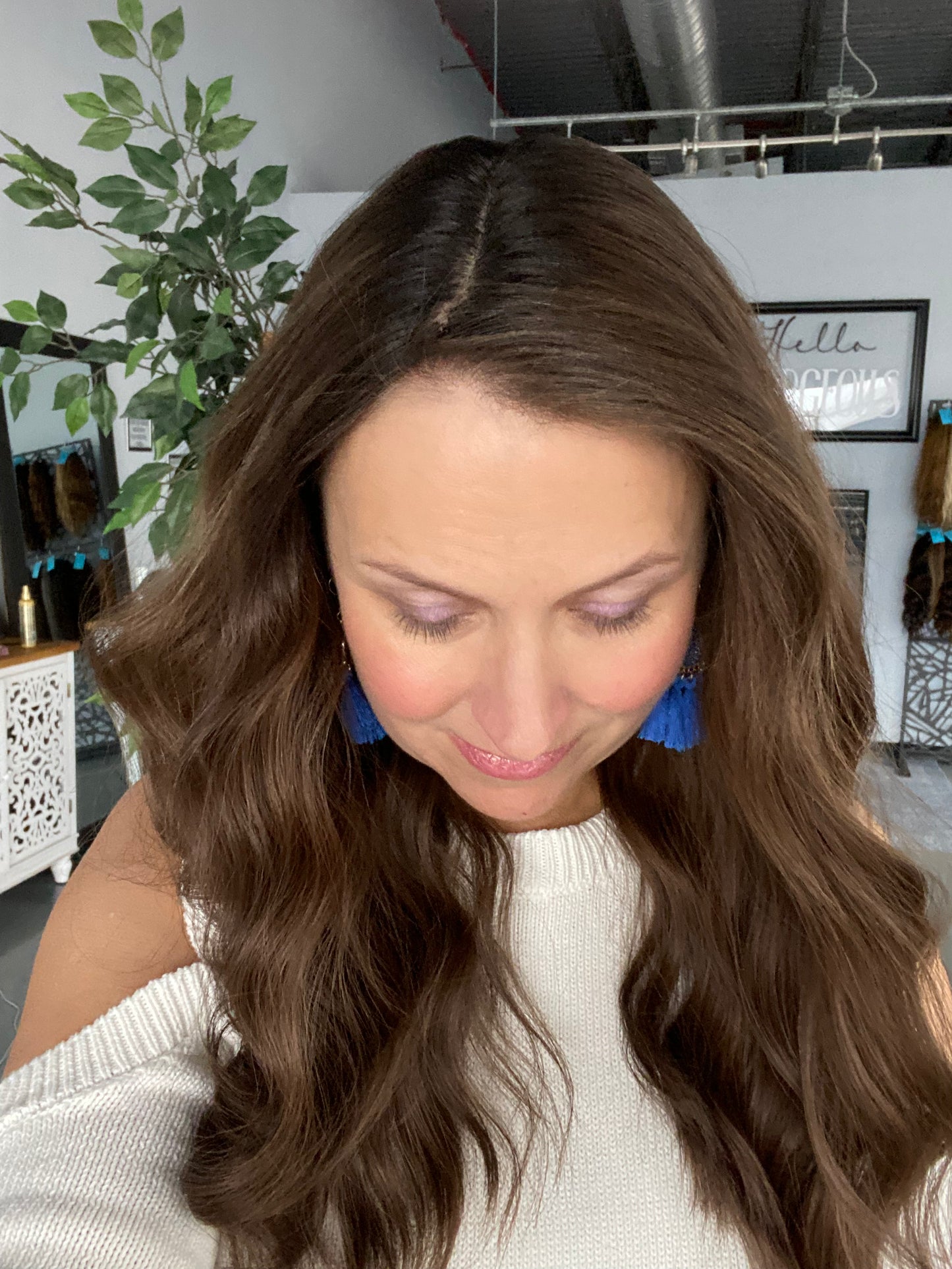 Lace Top Topper - Dove, 19”